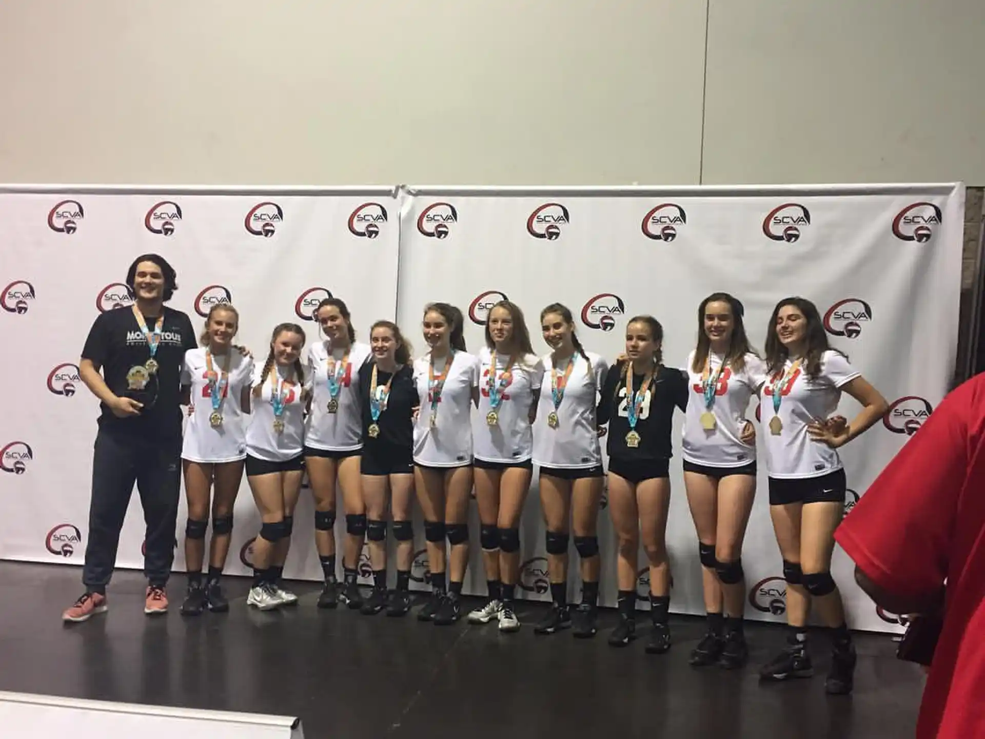a group of people posing for a photo