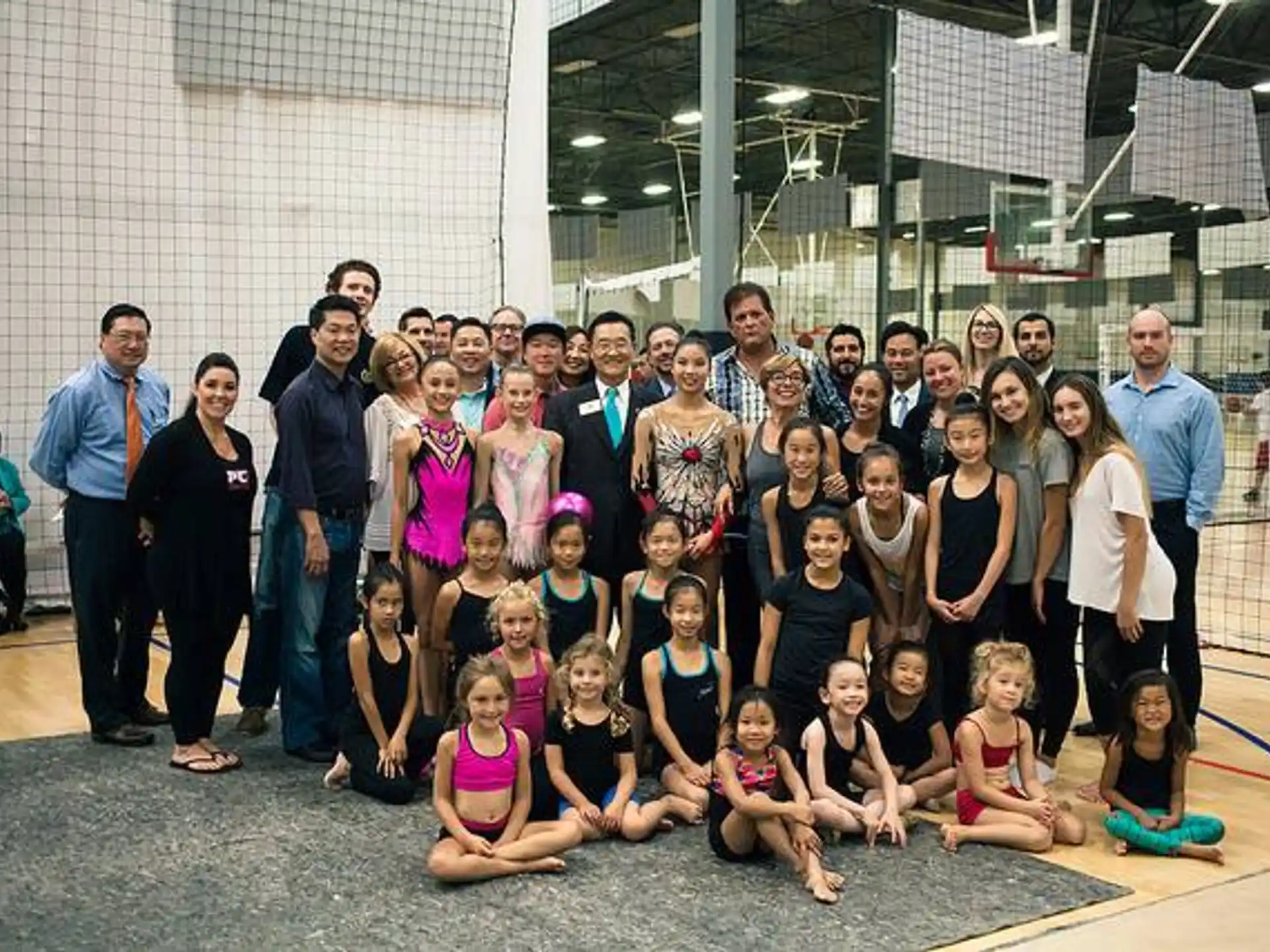 a group of people posing for a photo