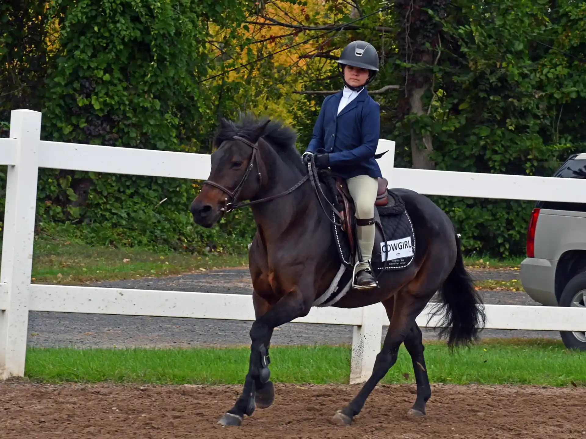a man riding a horse