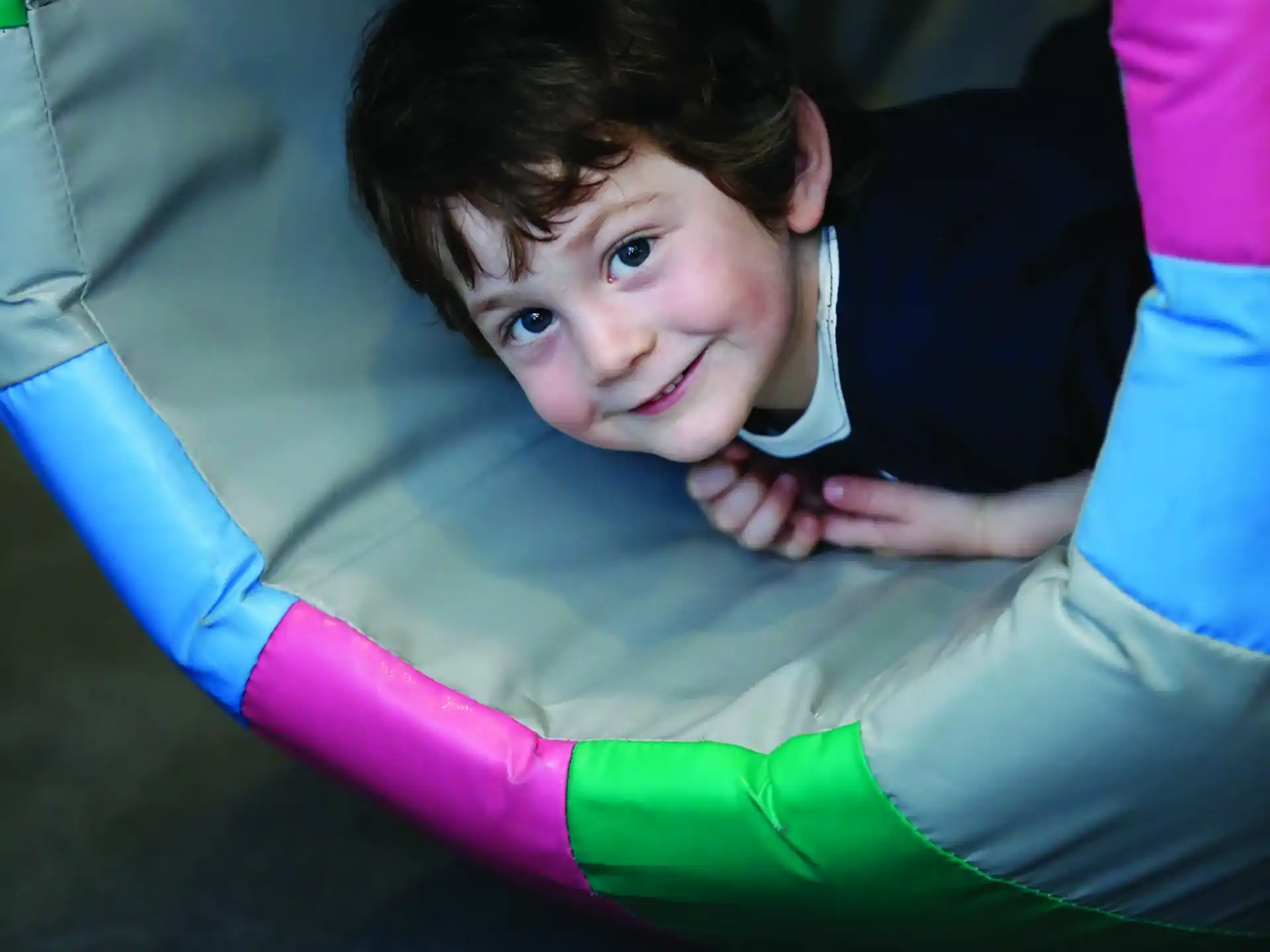 a boy lying on the ground