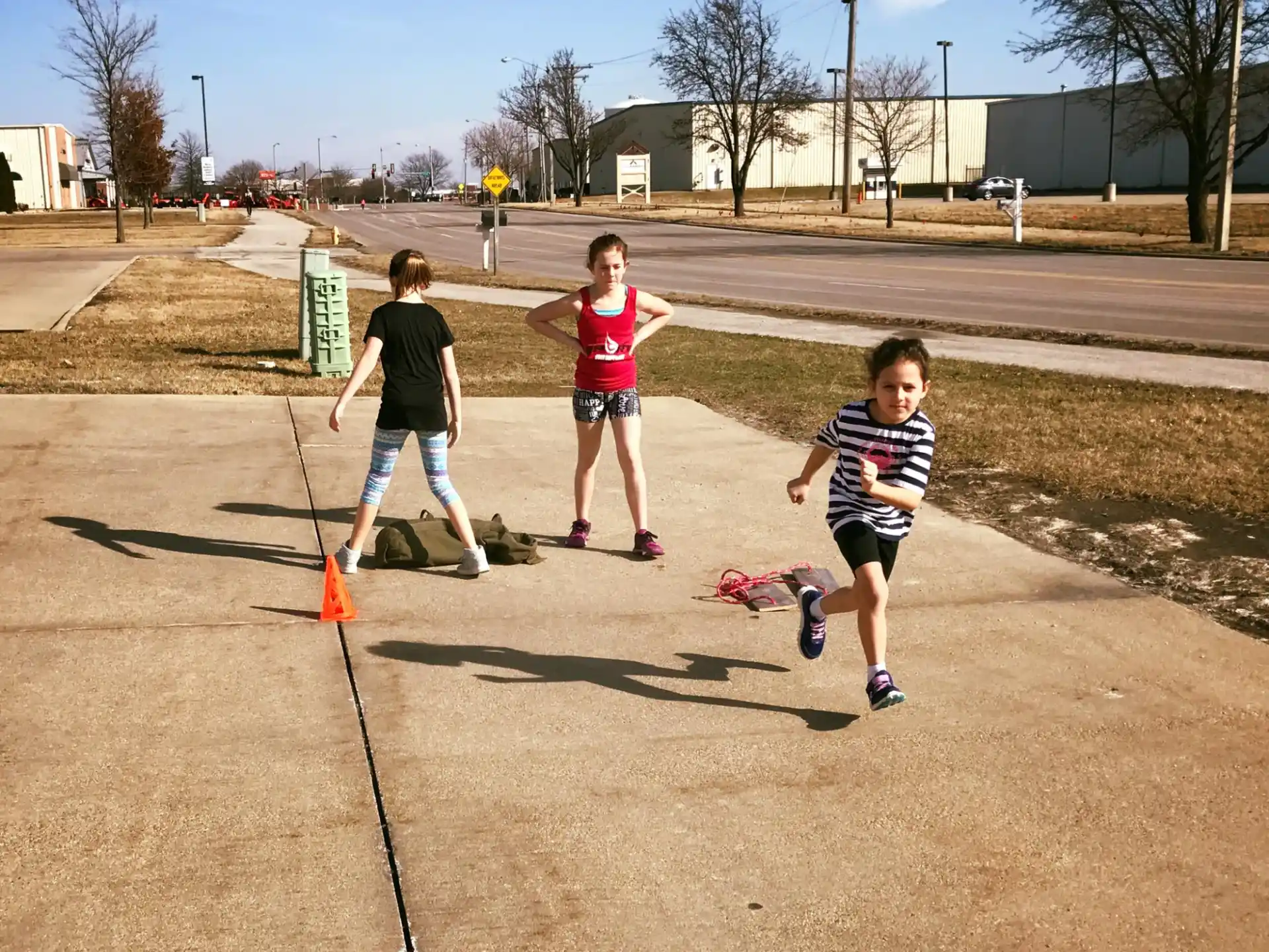 a group of kids playing on a playground