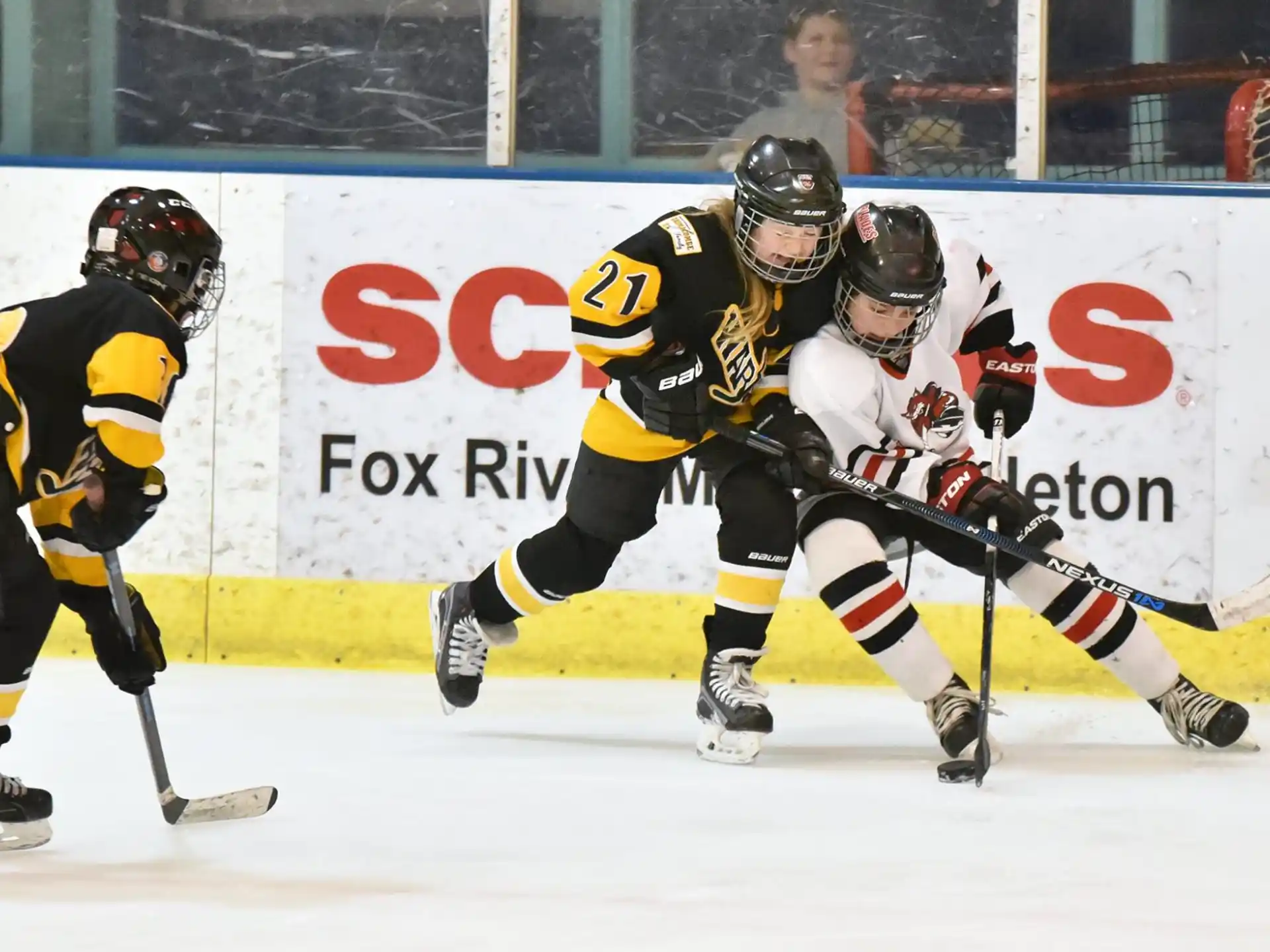 a group of men playing hockey