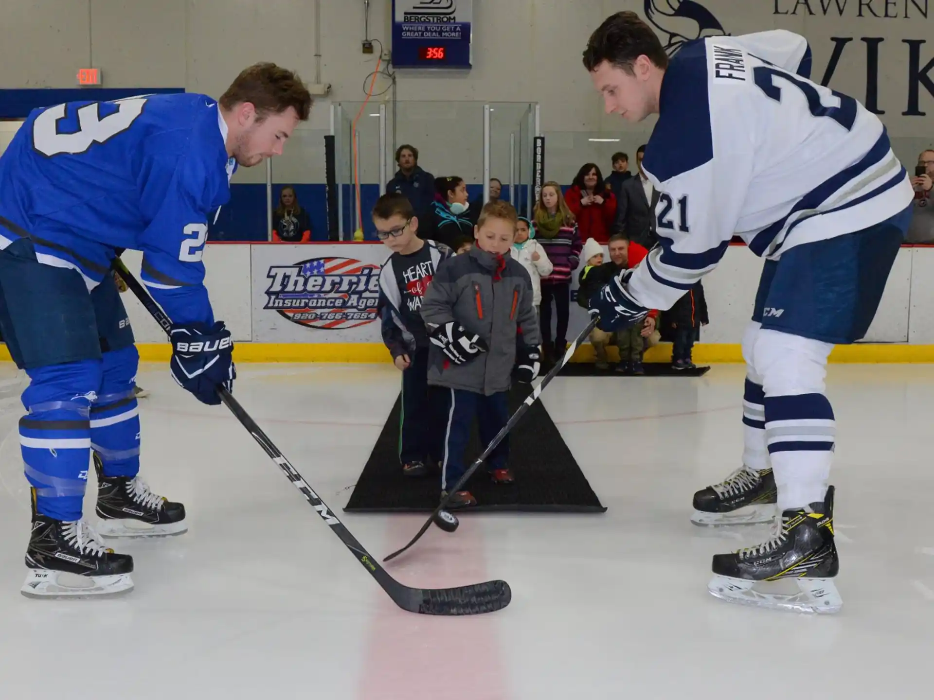 a group of men playing hockey