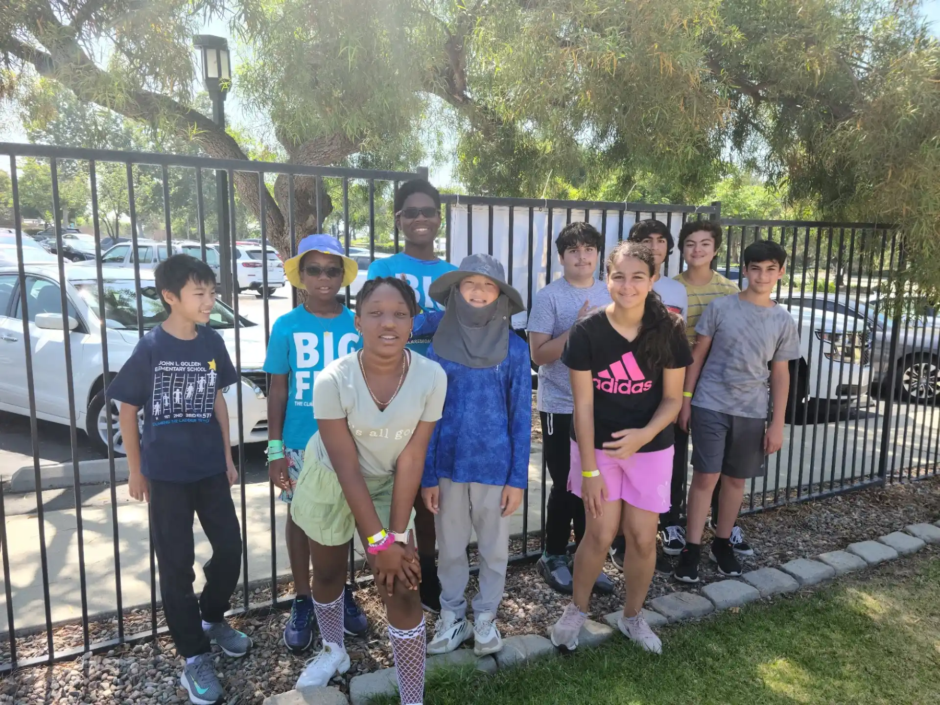 a group of people posing for a photo