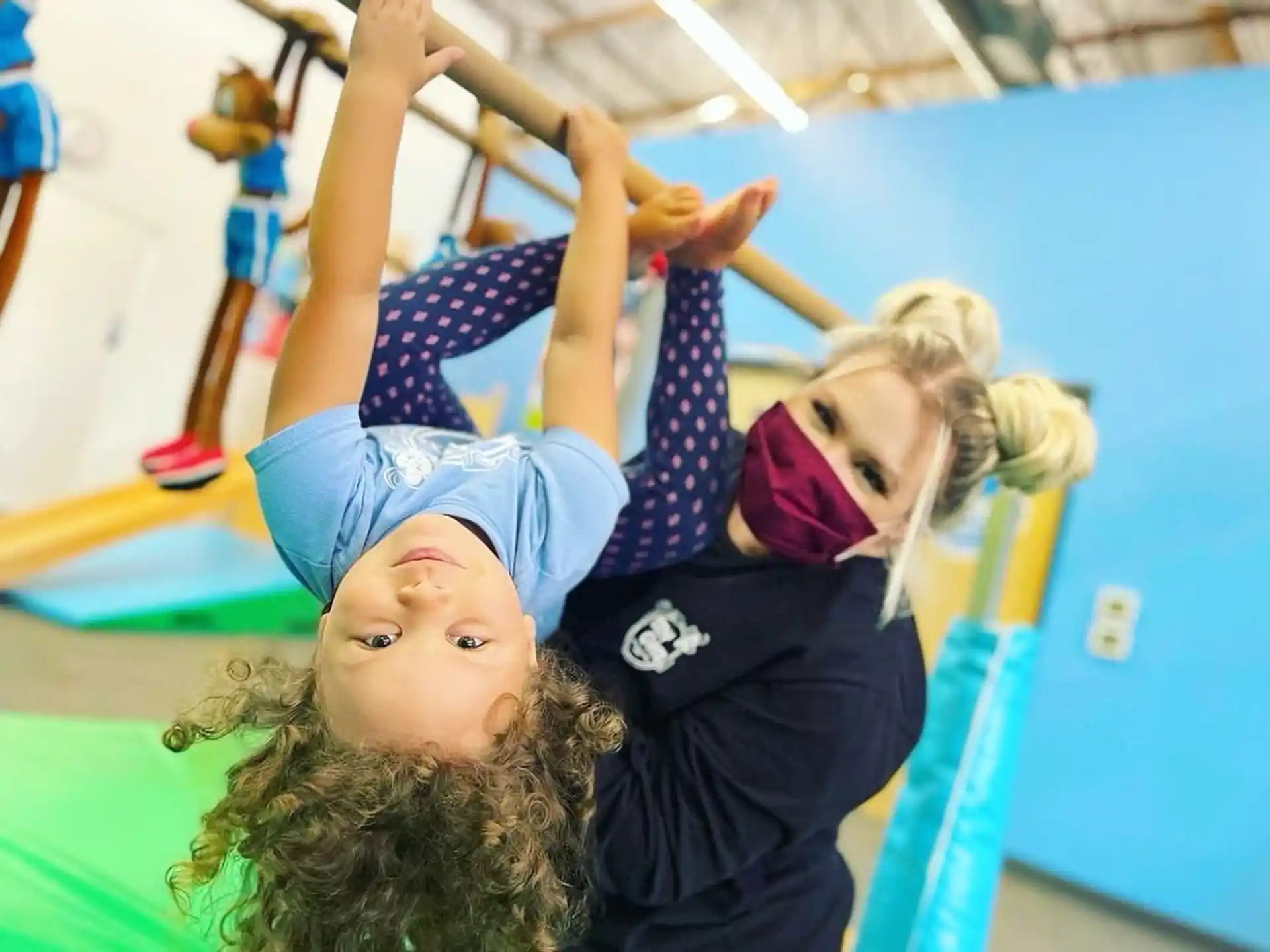 a group of girls in a gym