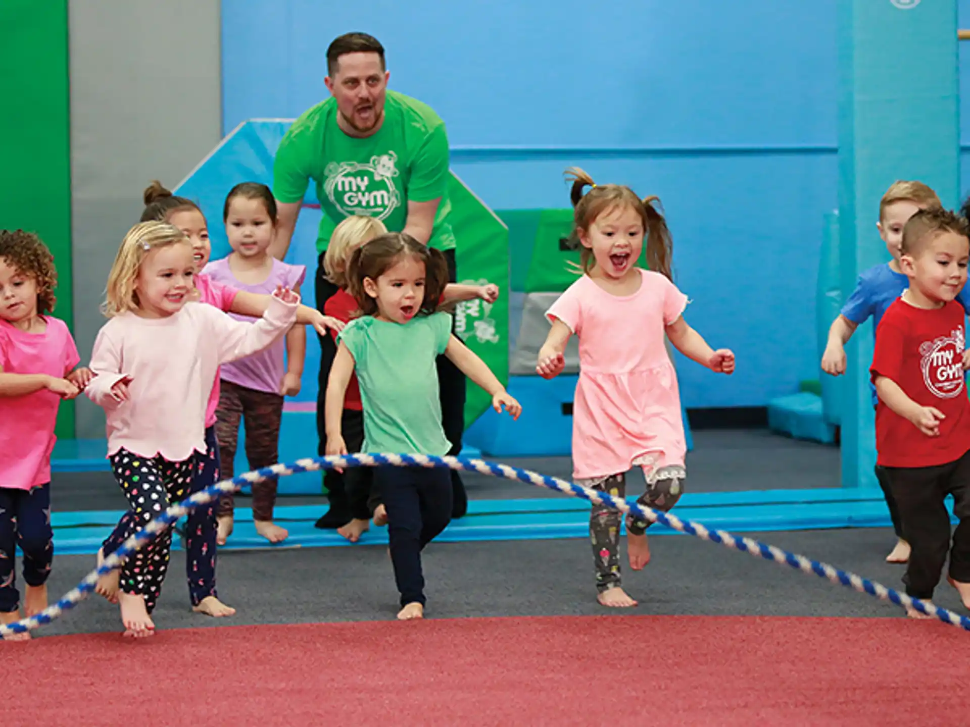 a group of children dancing