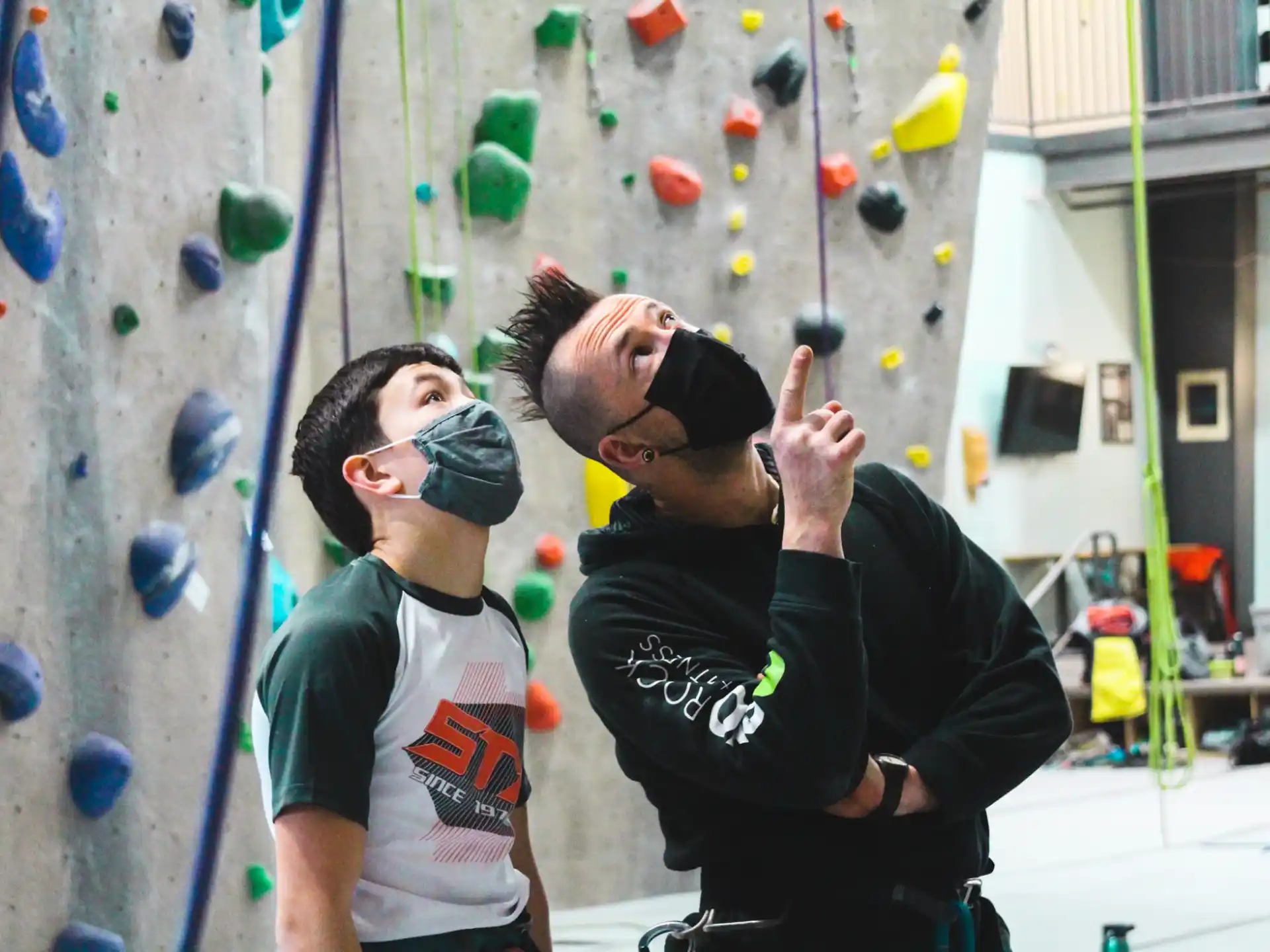a man and a boy posing for a picture