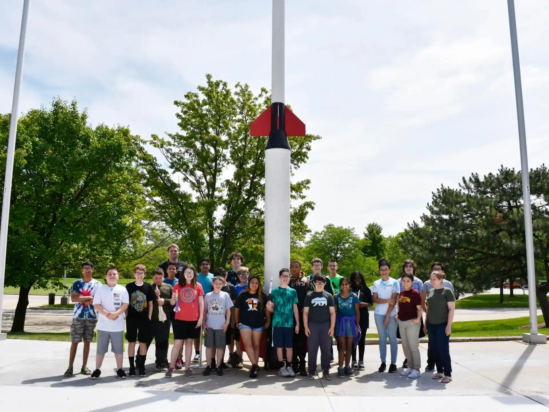 a group of people posing for a photo