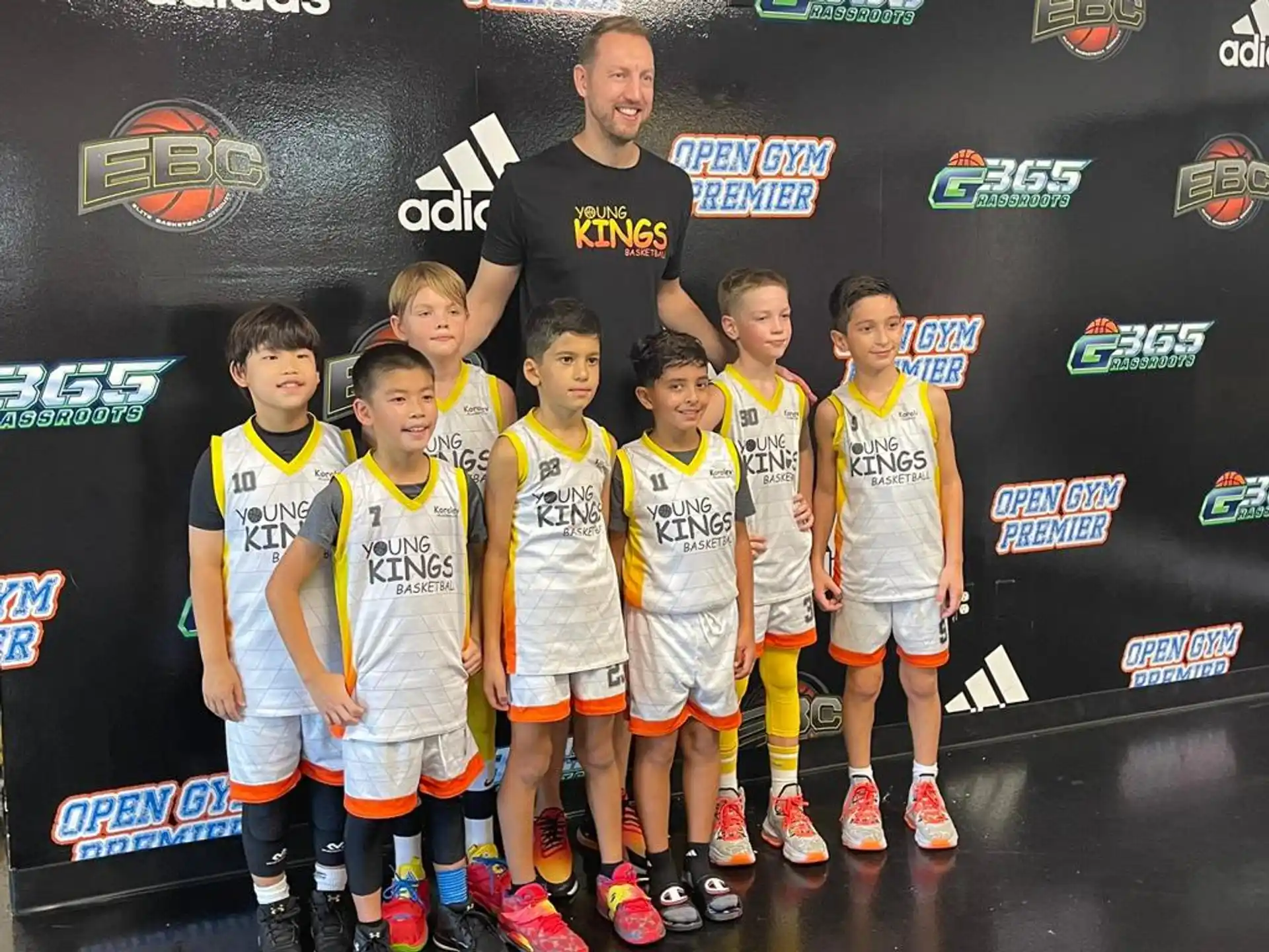 a group of boys posing for a picture