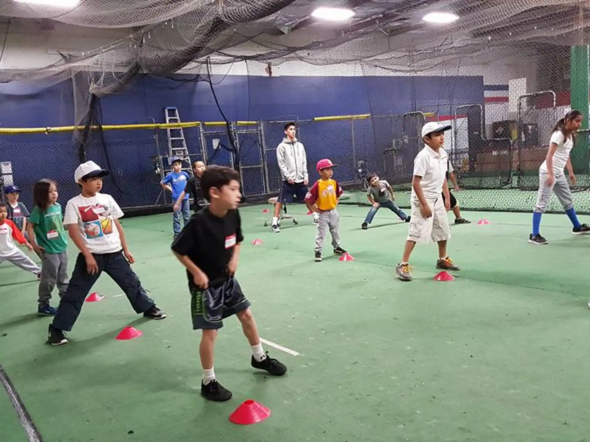 a group of kids playing football