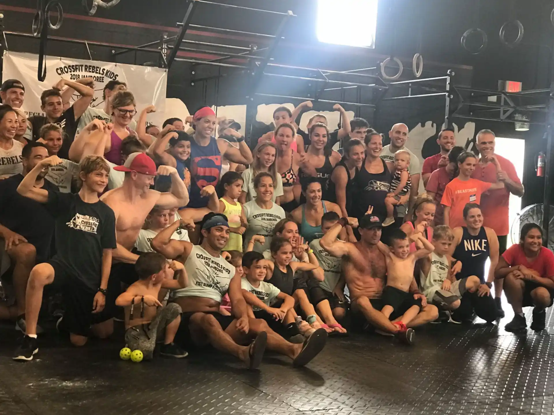 a group of people posing for a photo