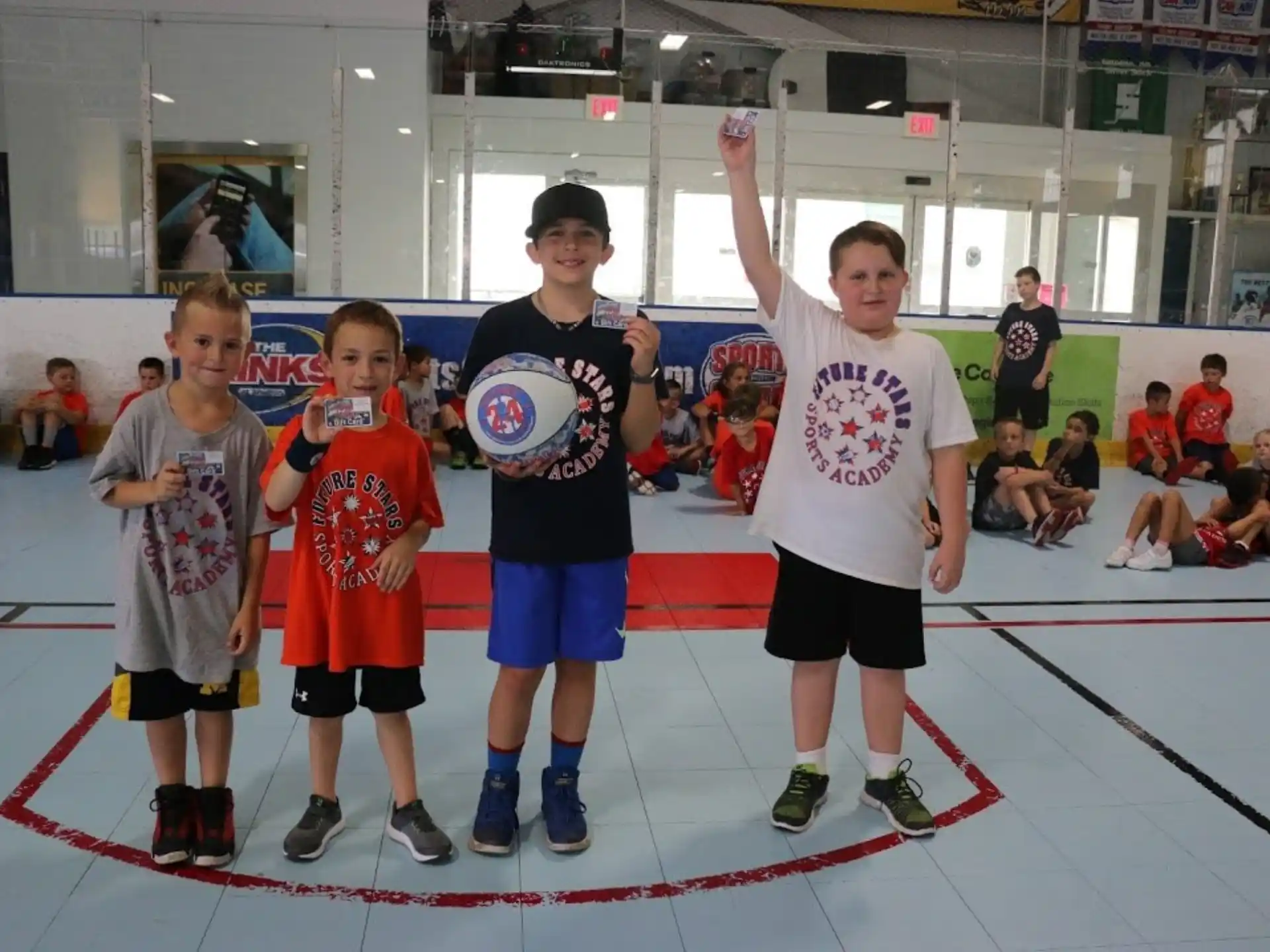 a group of boys posing for a picture
