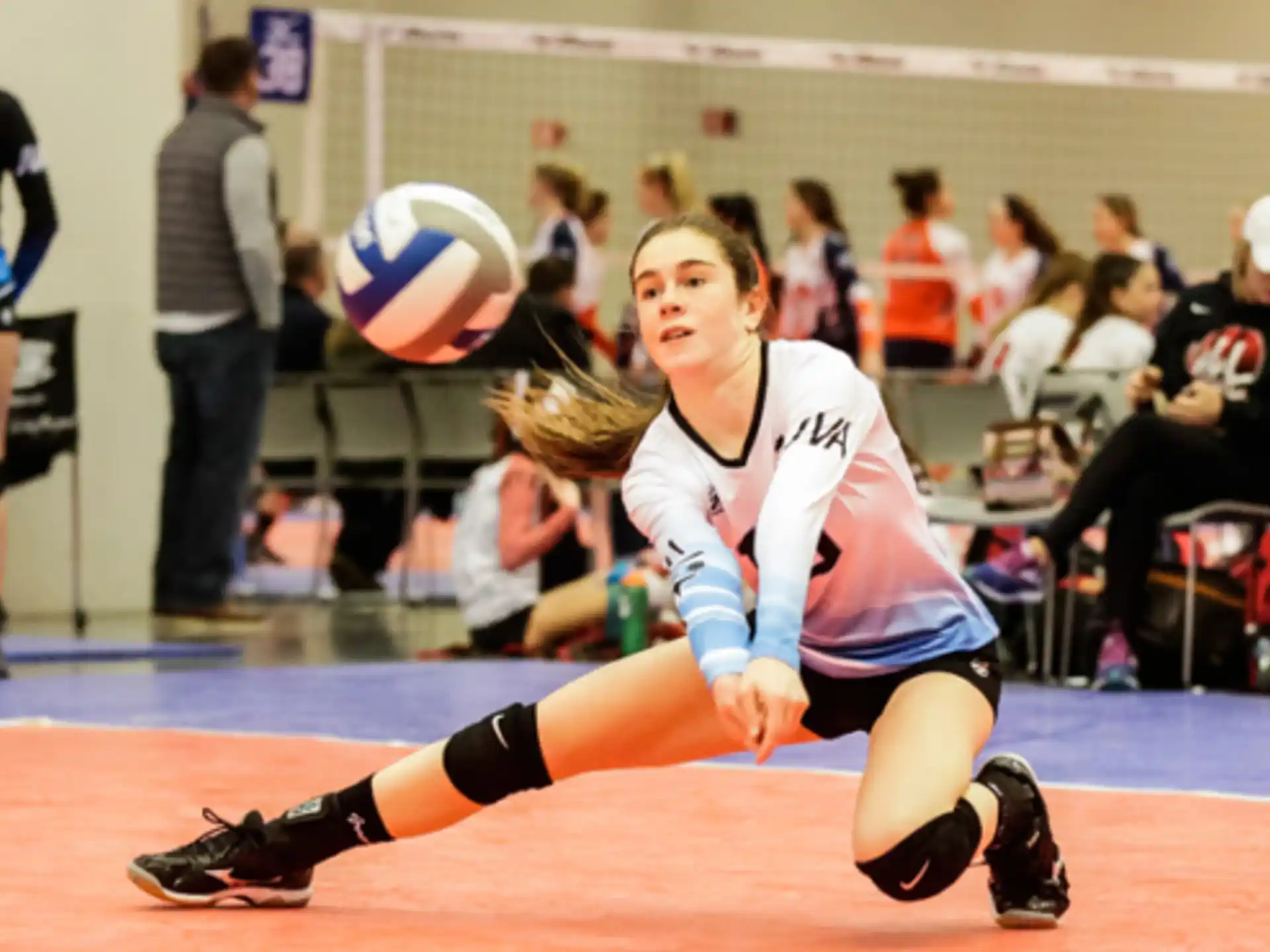 a person playing volleyball