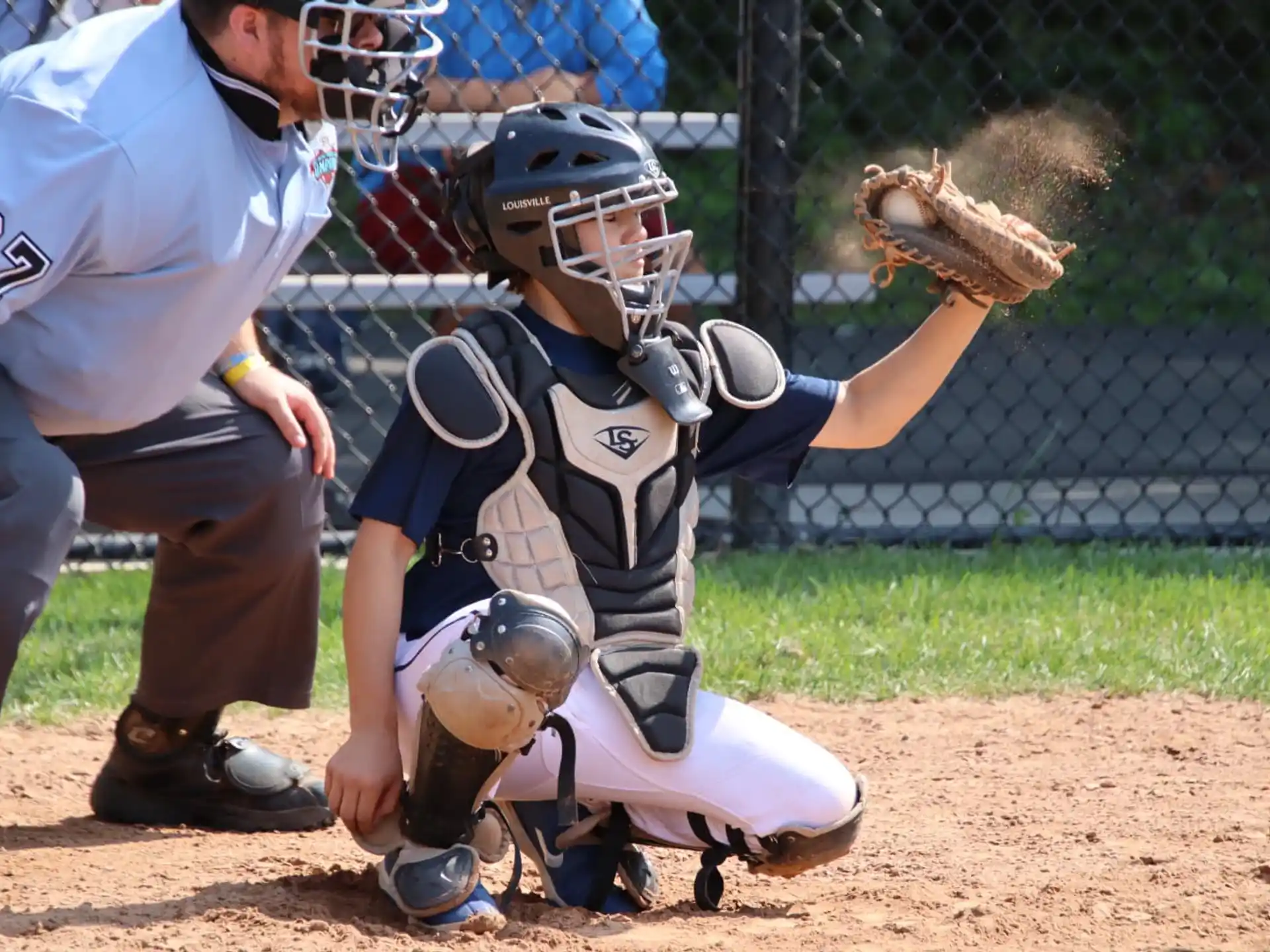 a kid playing baseball