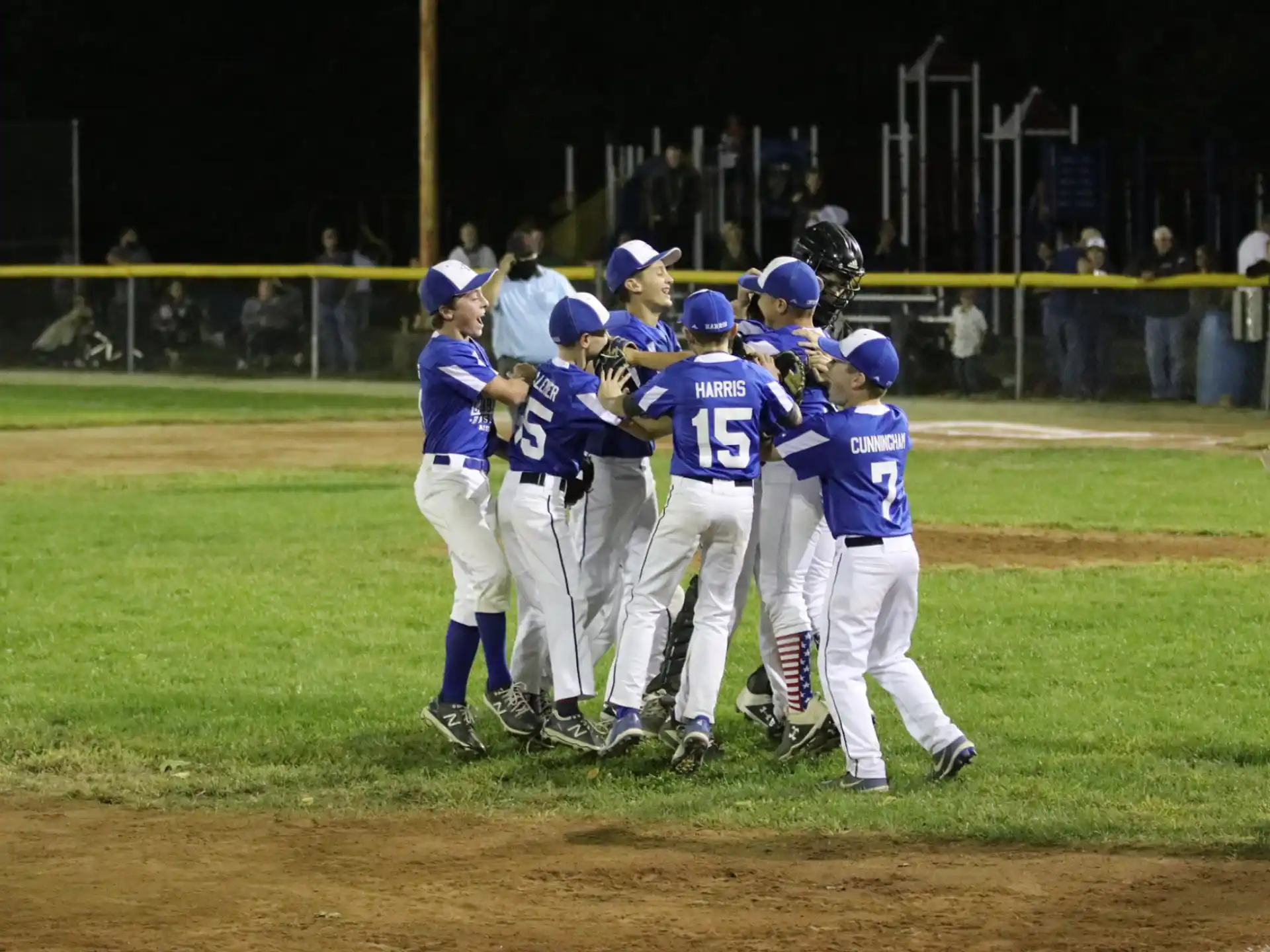a group of people huddled together
