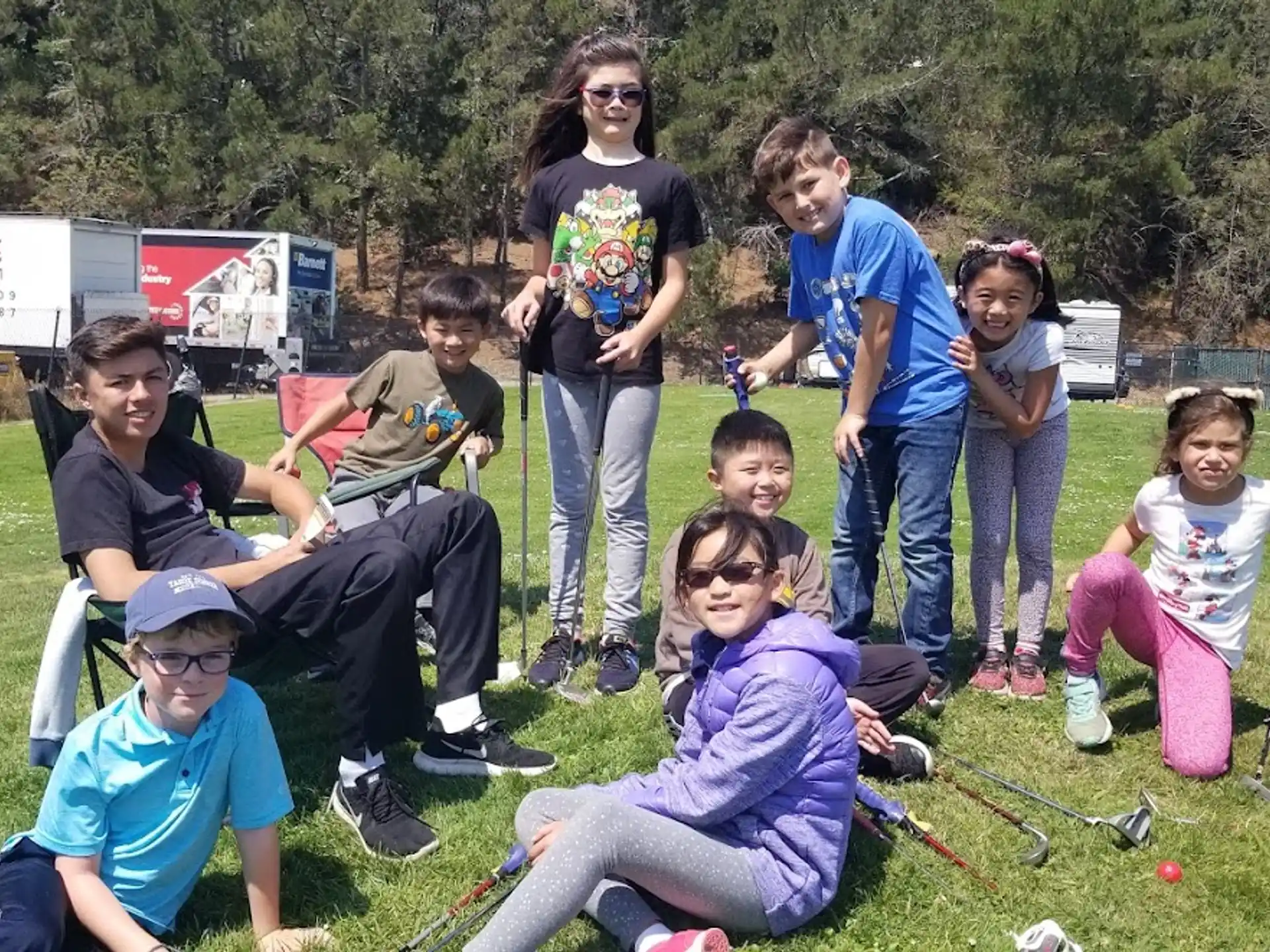 a group of people posing for a photo