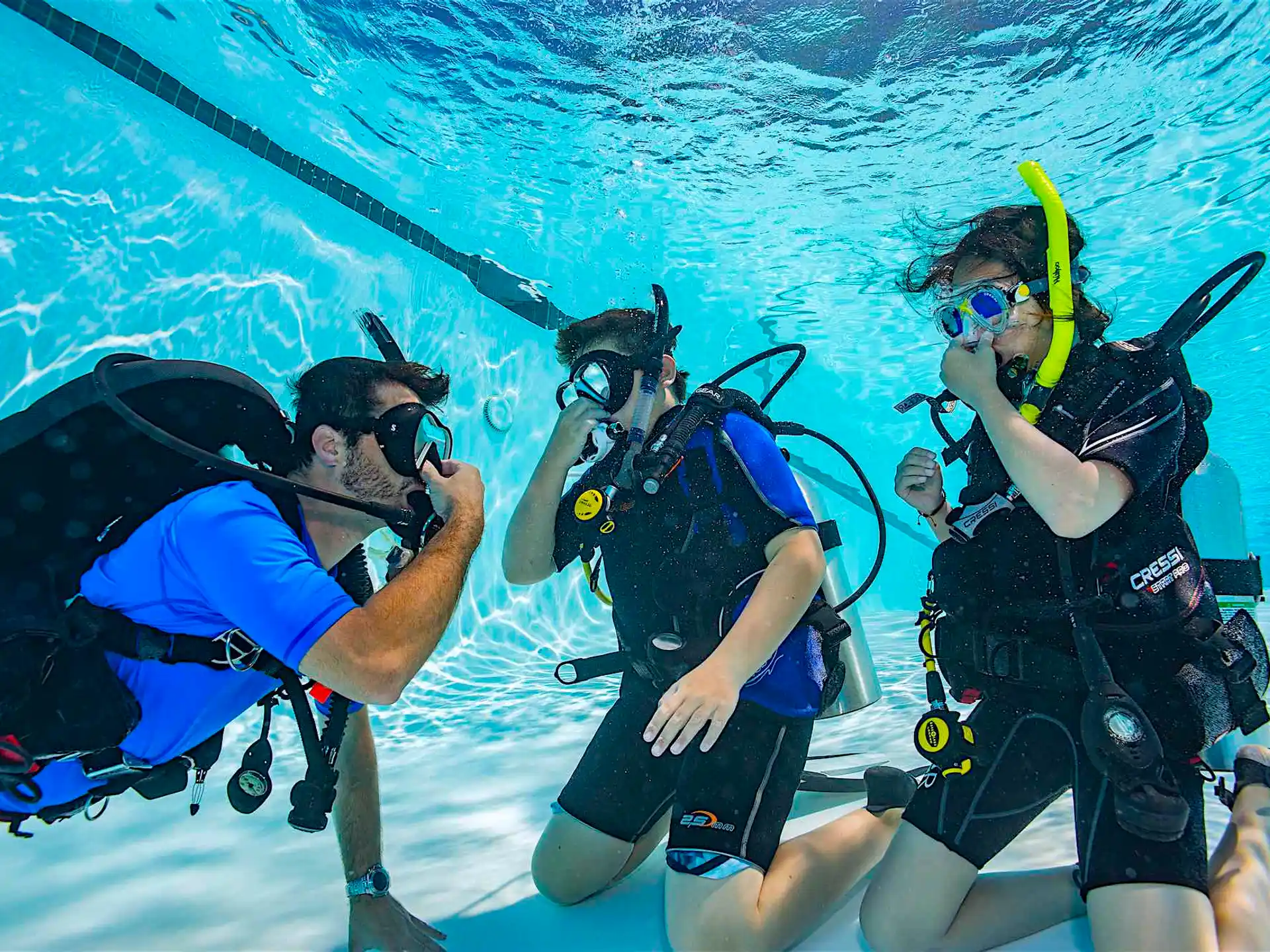 a group of people in scuba gear