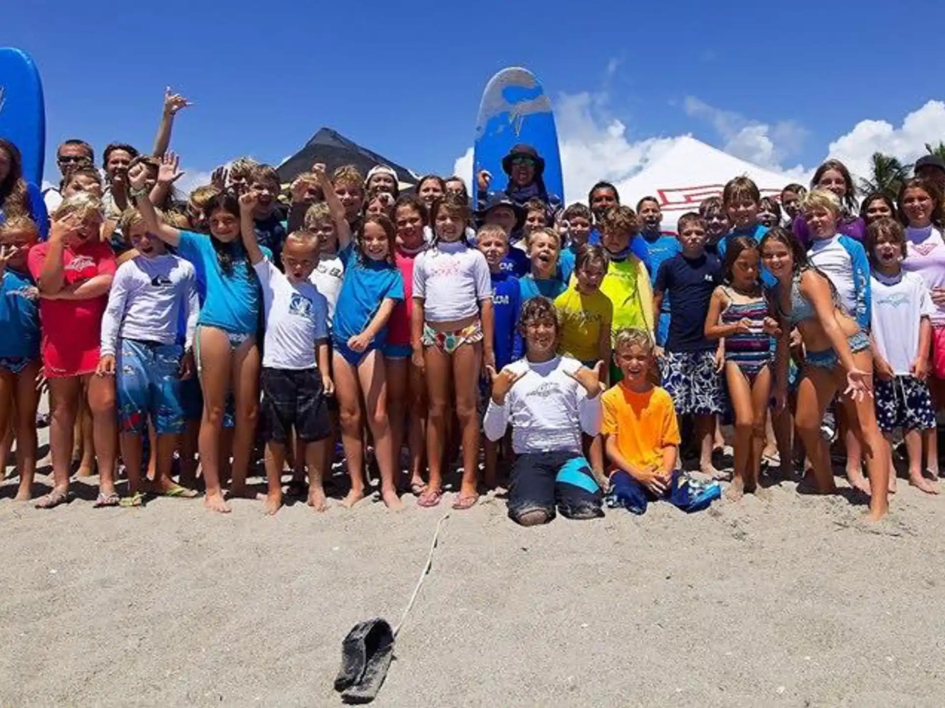 a group of people posing for a photo