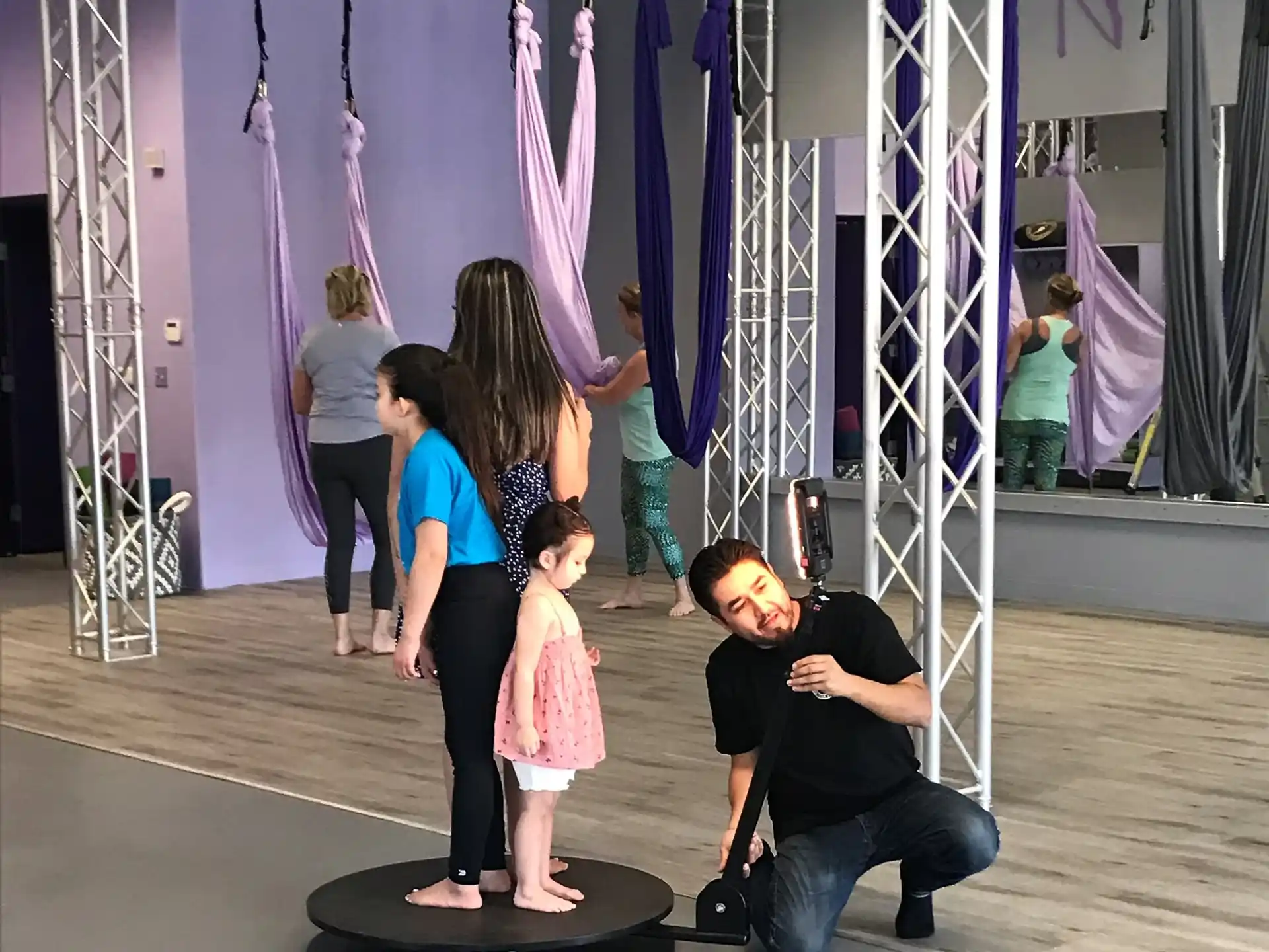 a group of people dancing