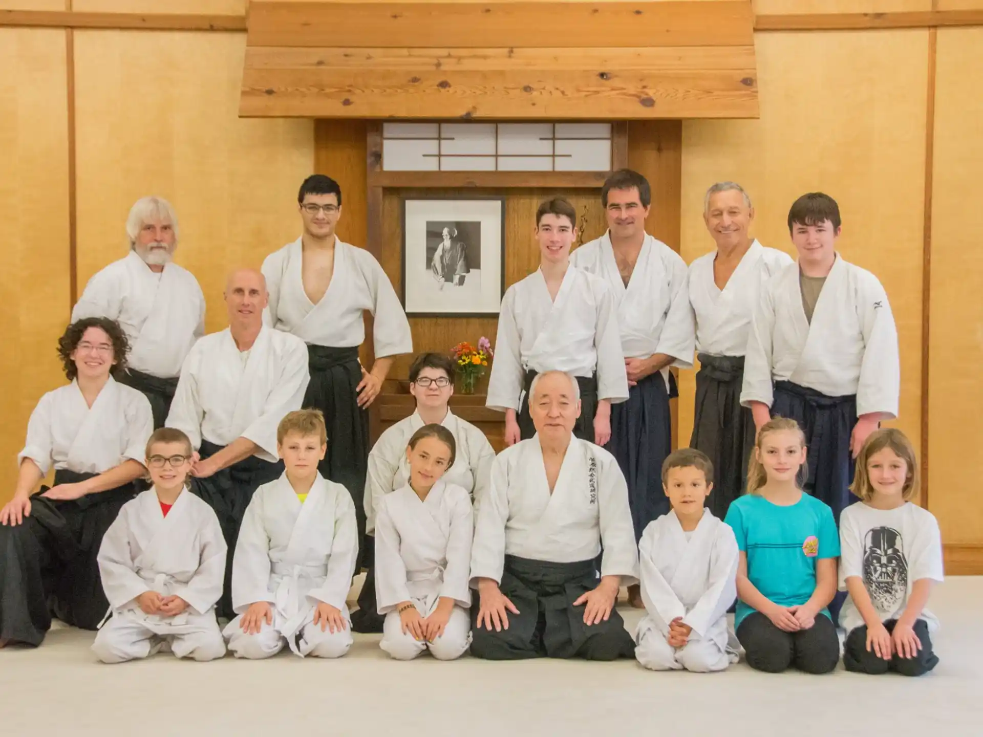 a group of people posing for a photo