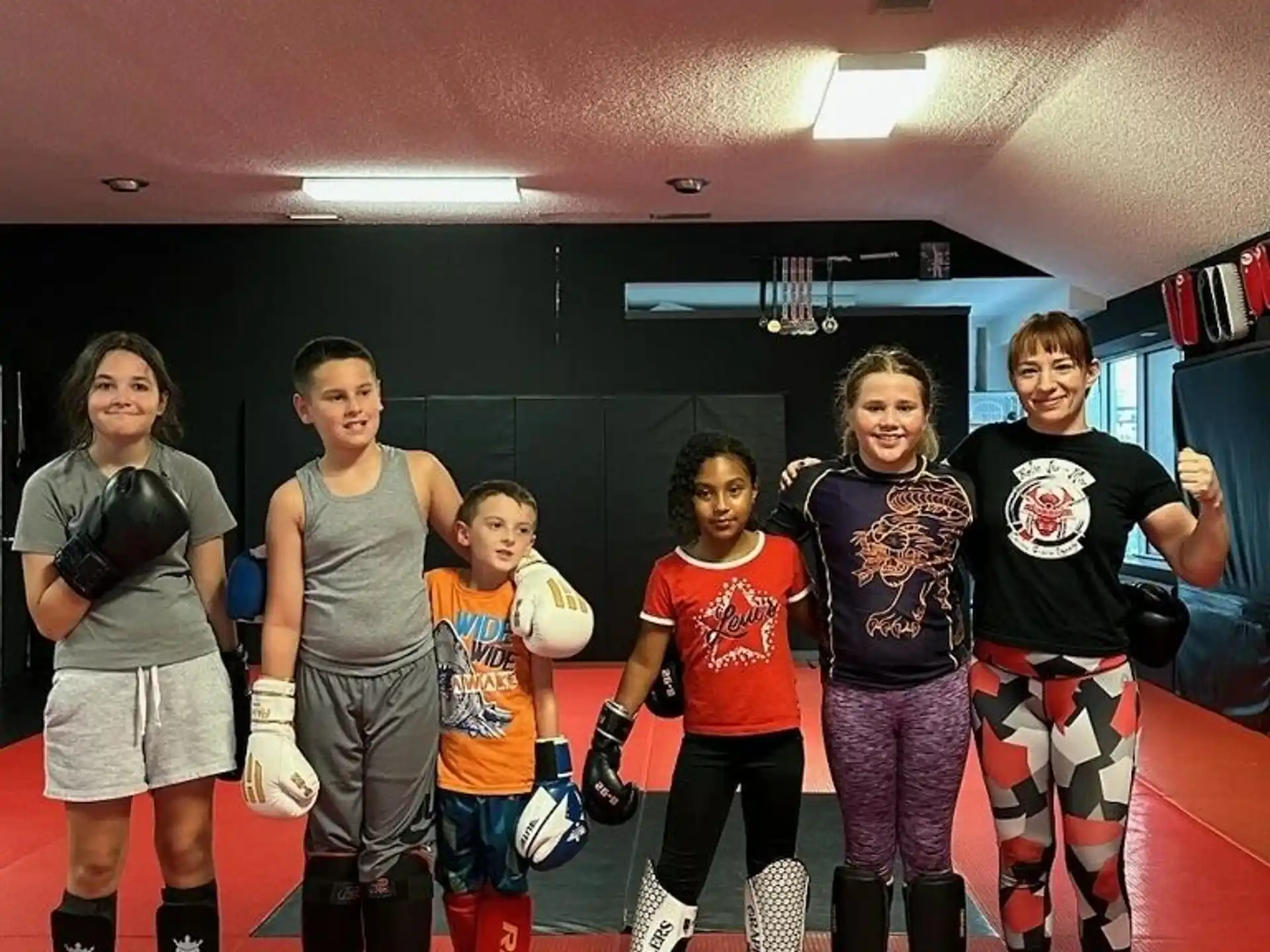 a group of people posing for a photo