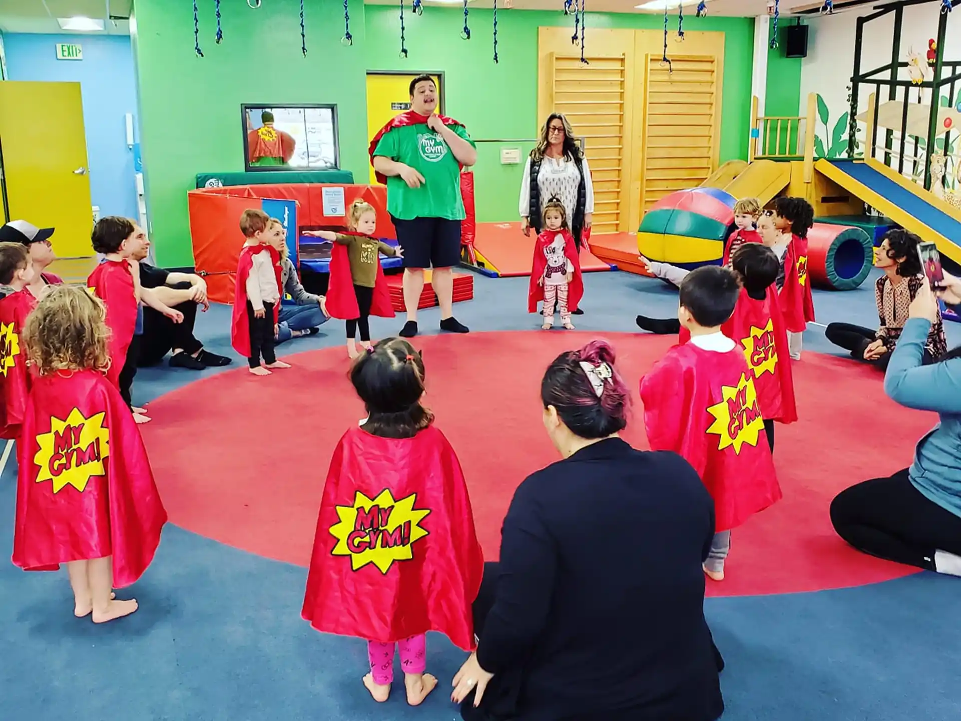 a group of children in a classroom