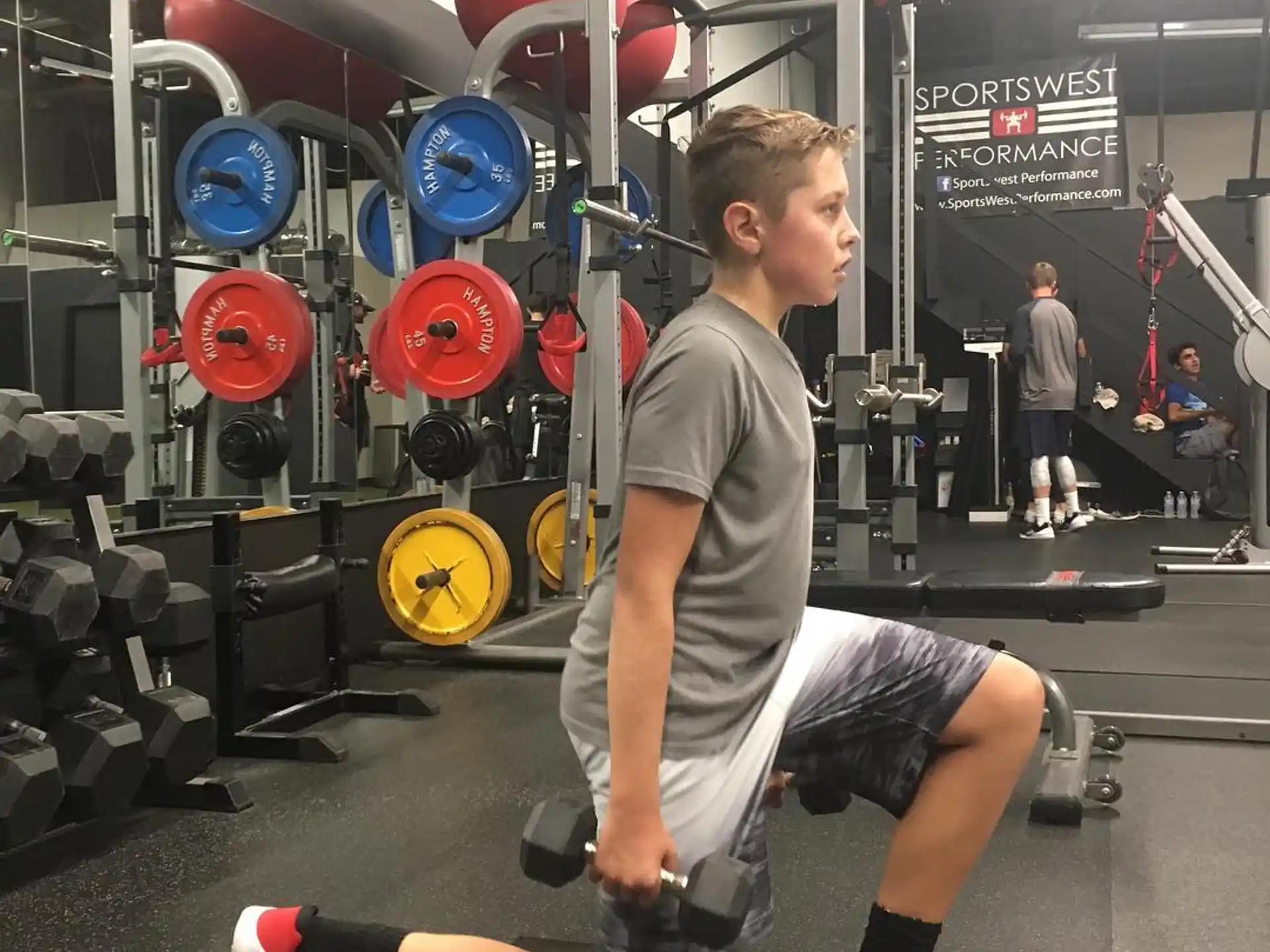a man working out in a gym