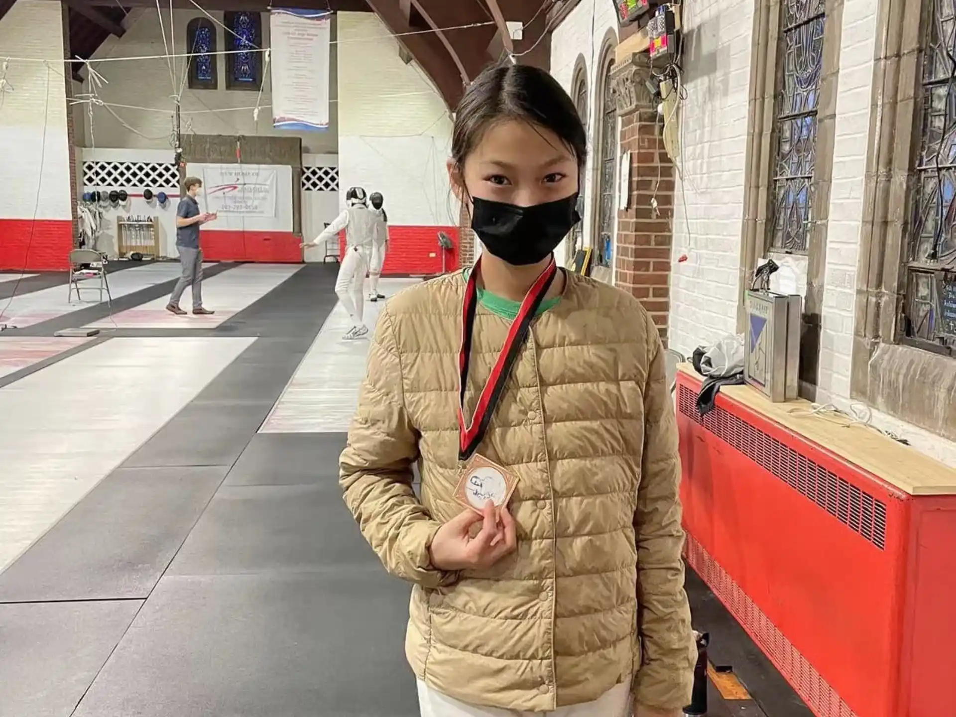a person wearing a mask