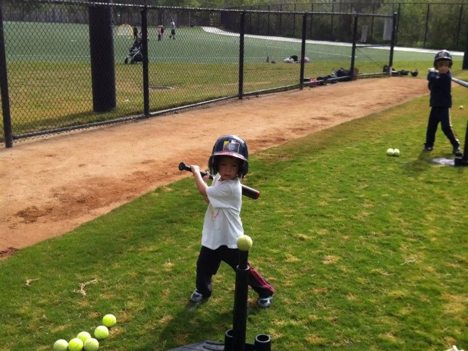 a kid playing baseball