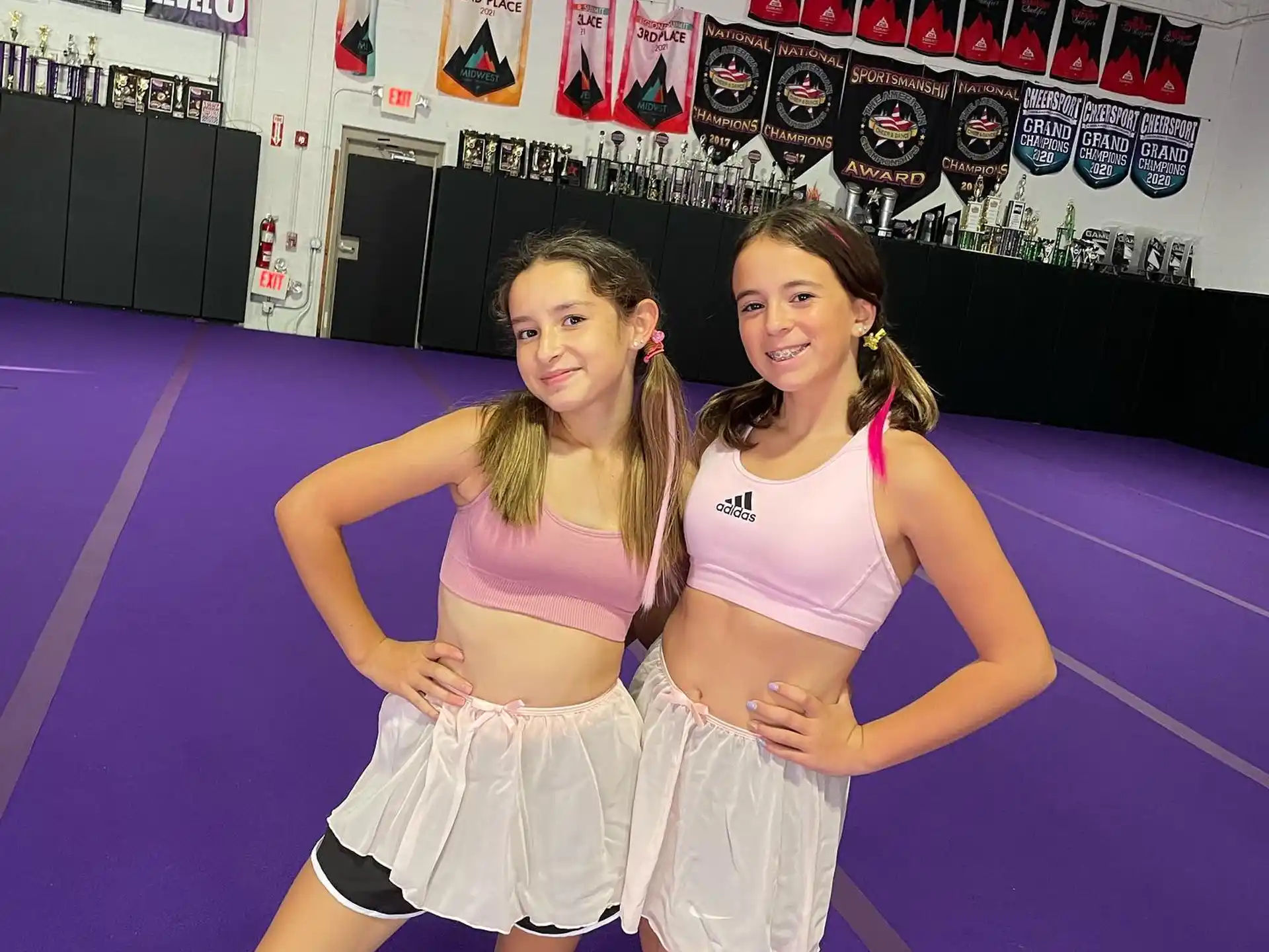 two women in a gym
