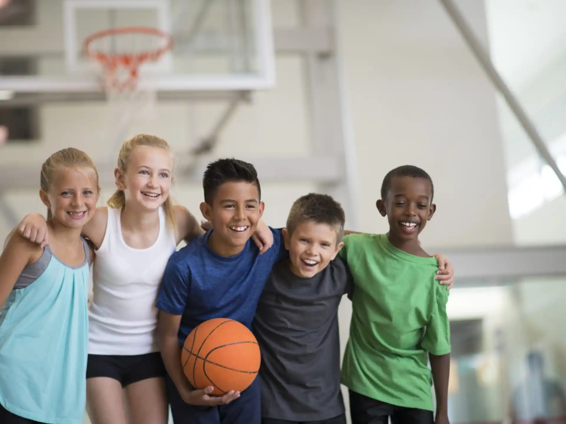 a group of kids posing for a photo