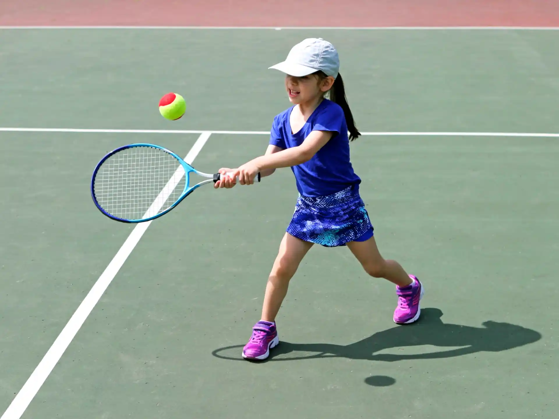 a girl playing tennis