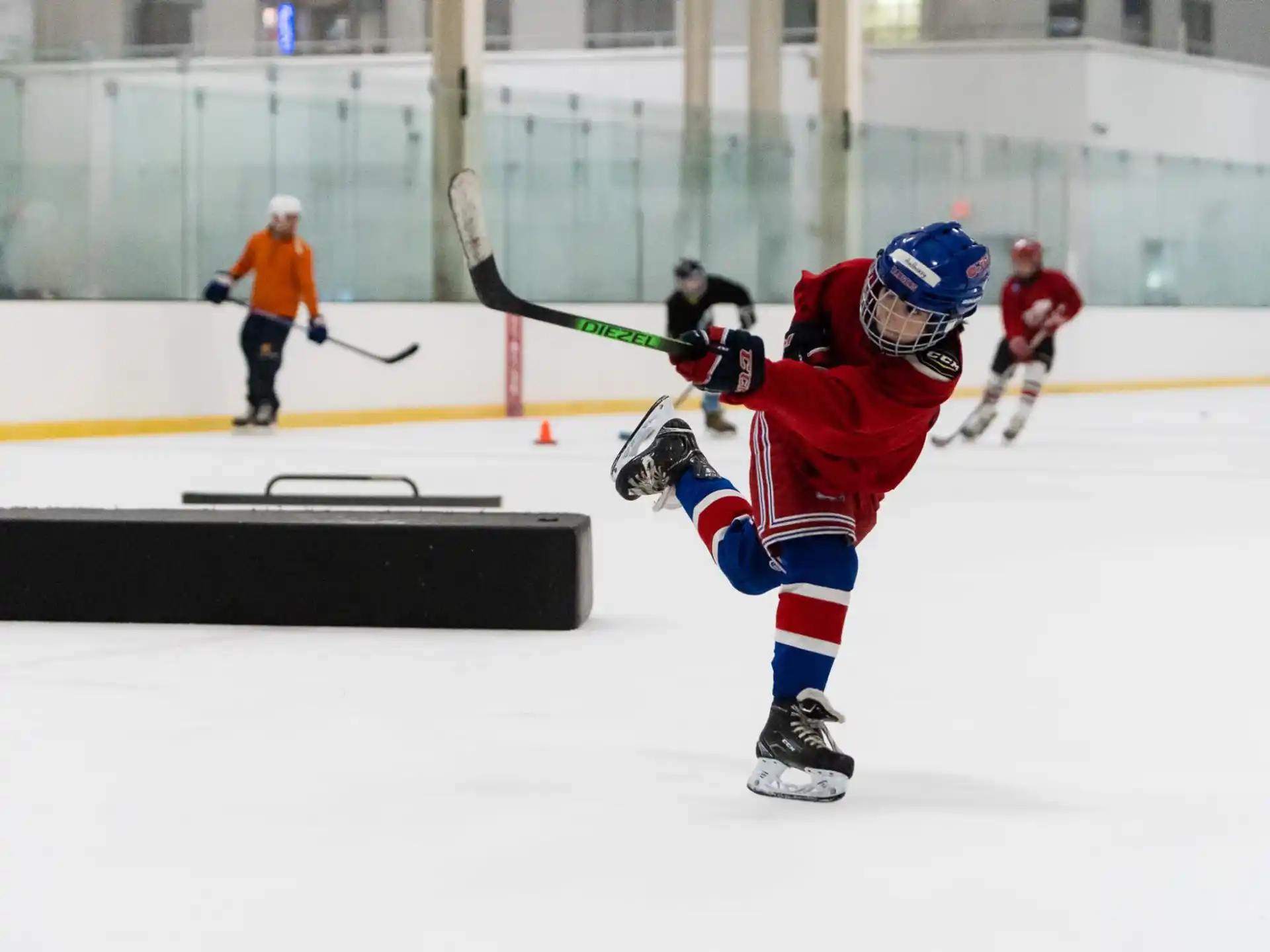 a hockey player on the ice