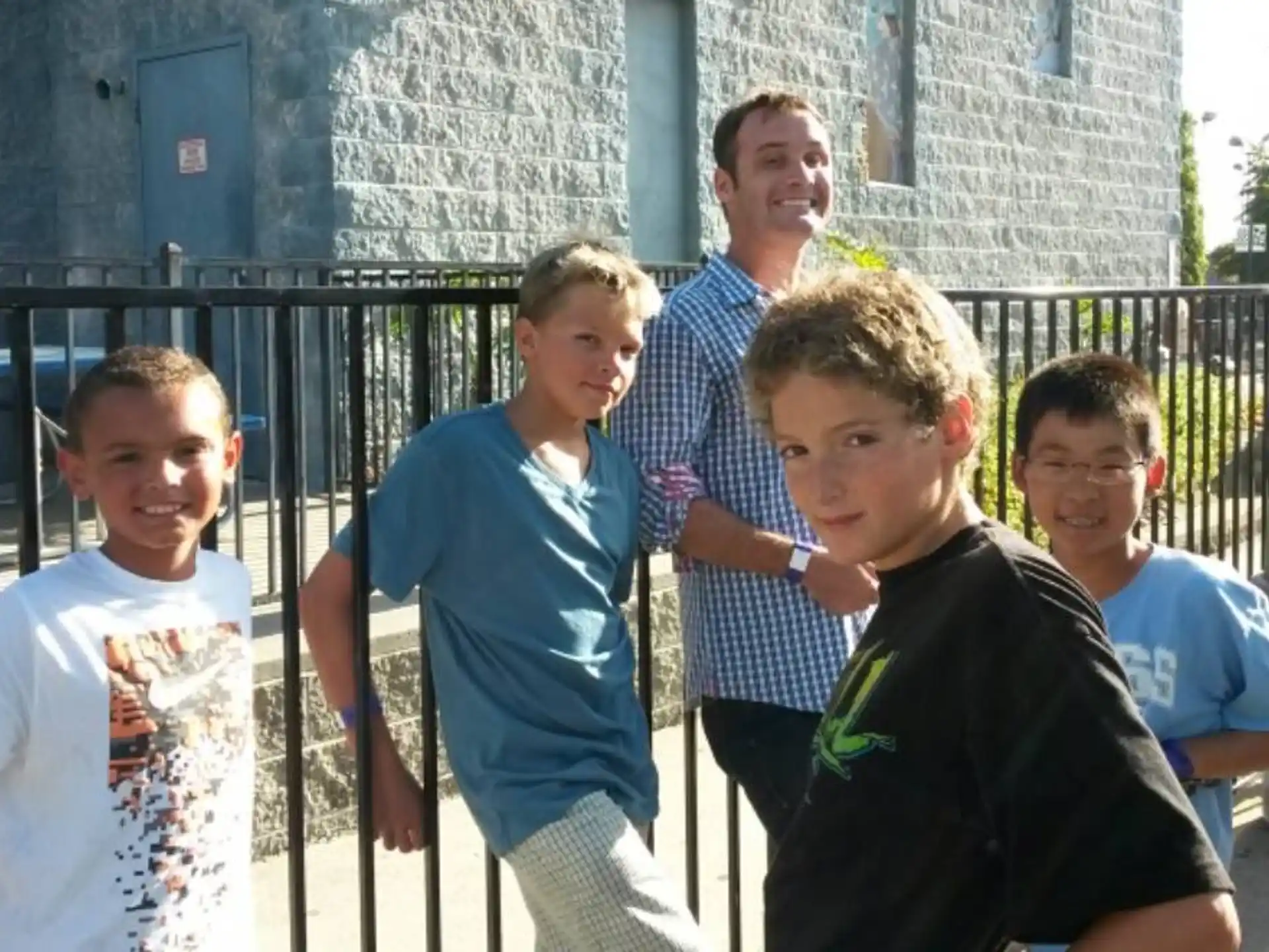 a group of boys posing for a picture