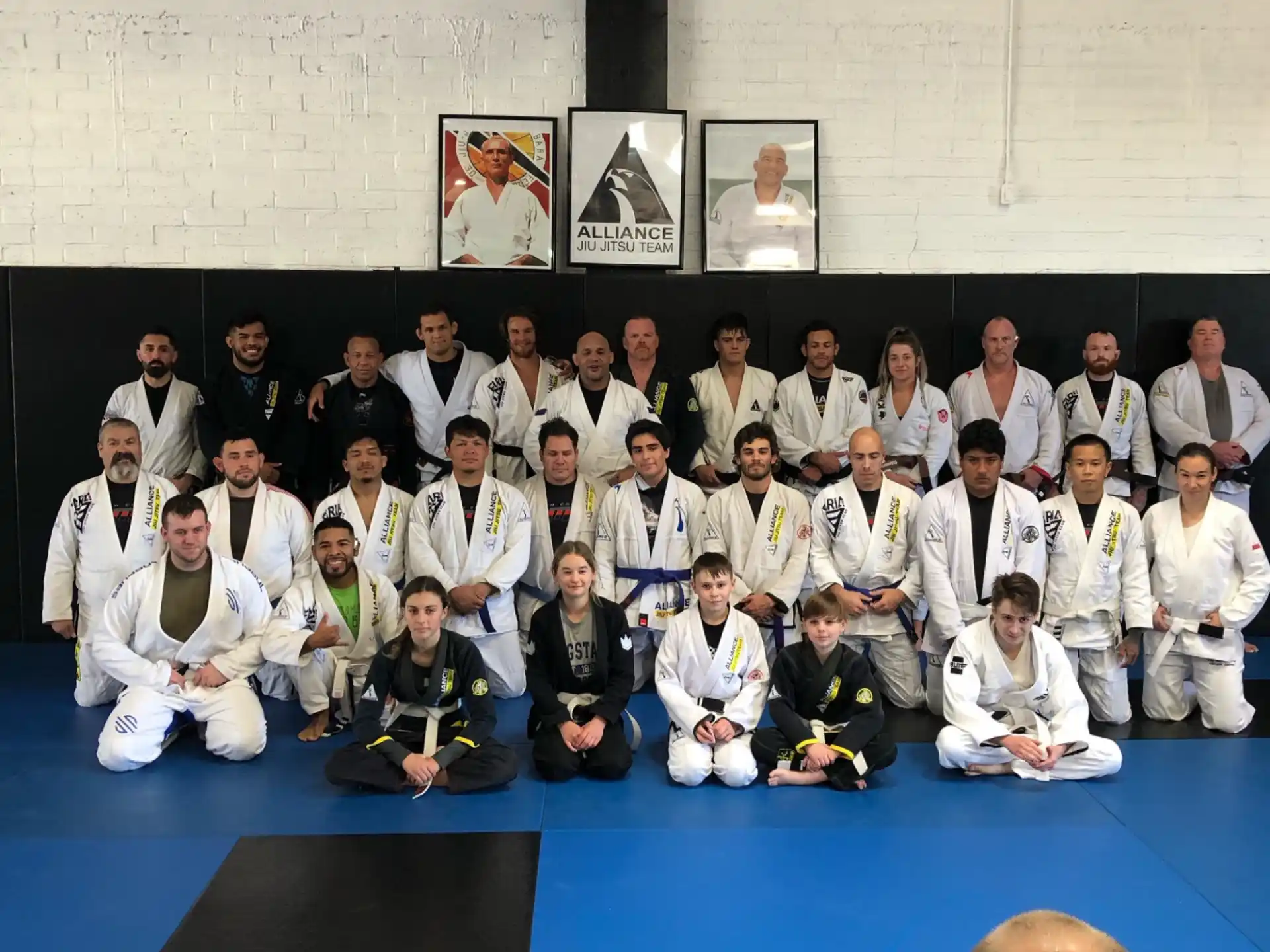 a group of people posing for a photo