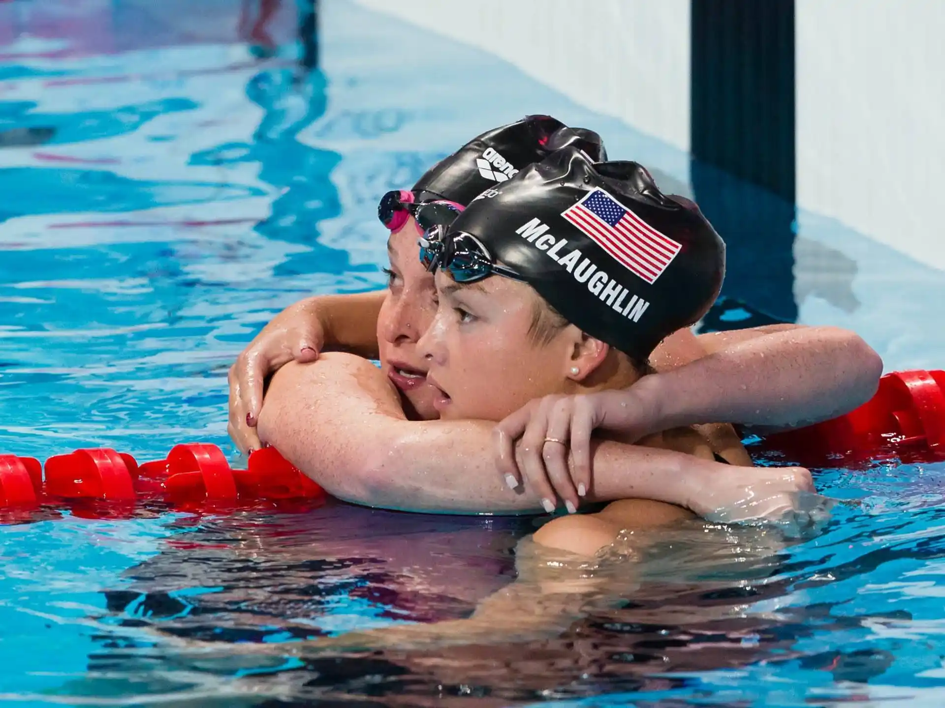 a person in a pool
