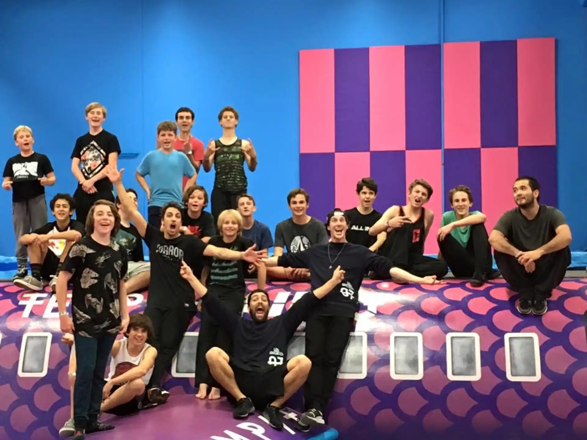 a group of people posing for a photo