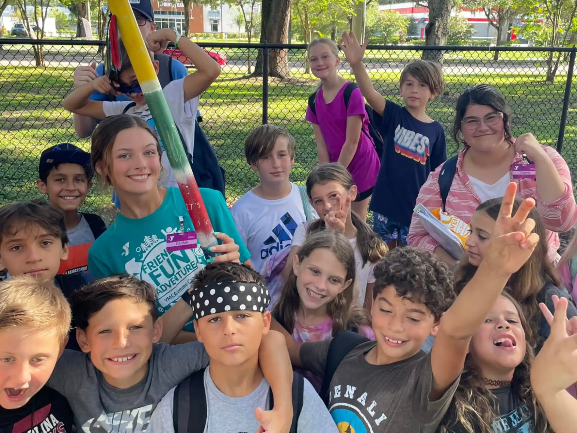 a group of children posing for a photo