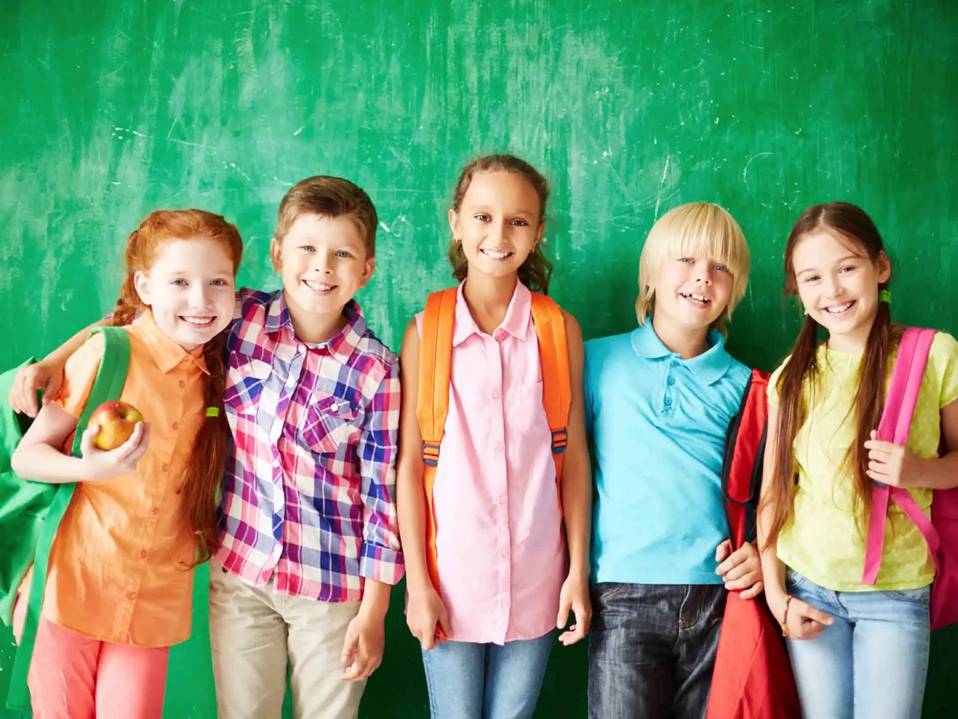 a group of children posing for a photo