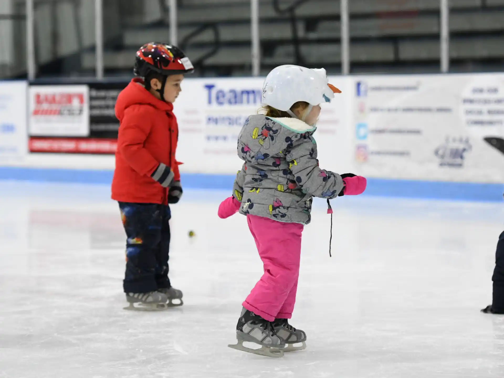 a group of kids on ice