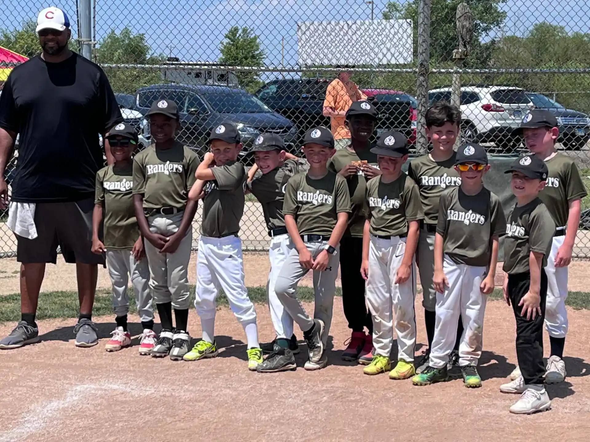 a group of kids posing for a photo