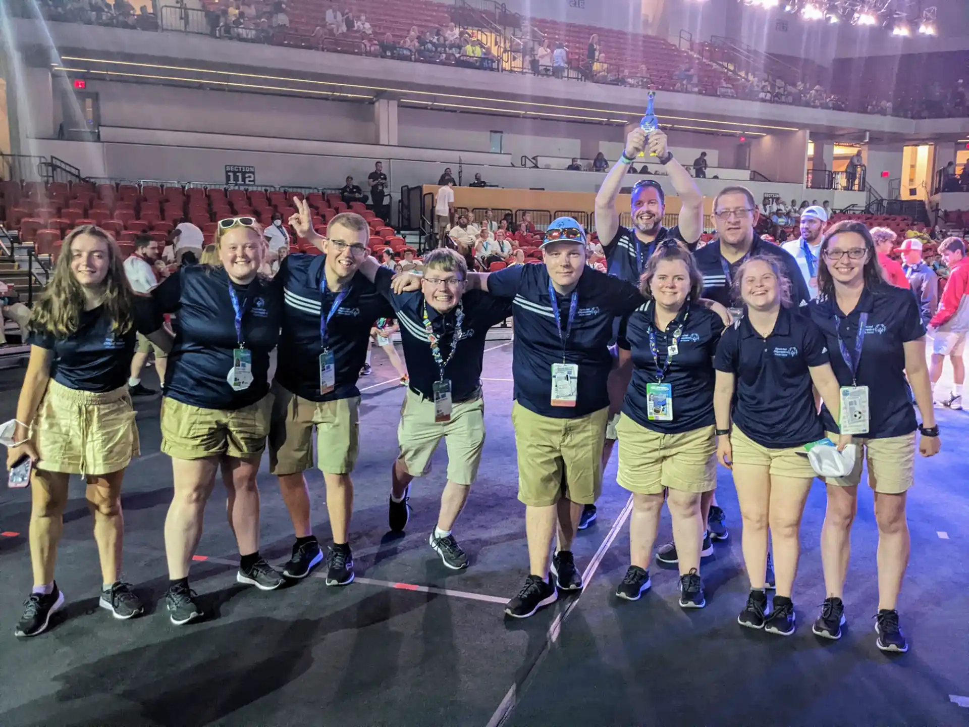 a group of people posing for a photo