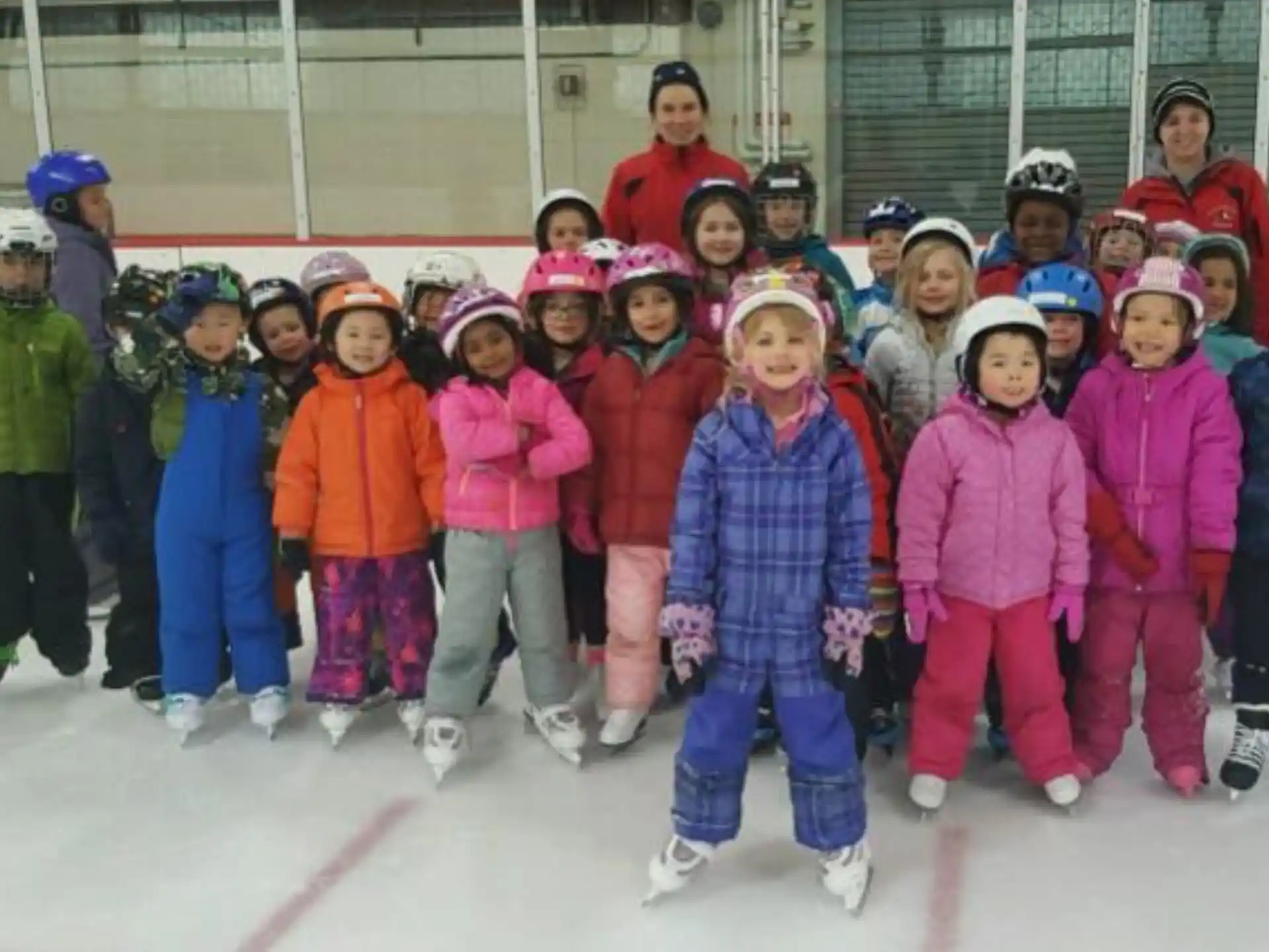a group of children in ice