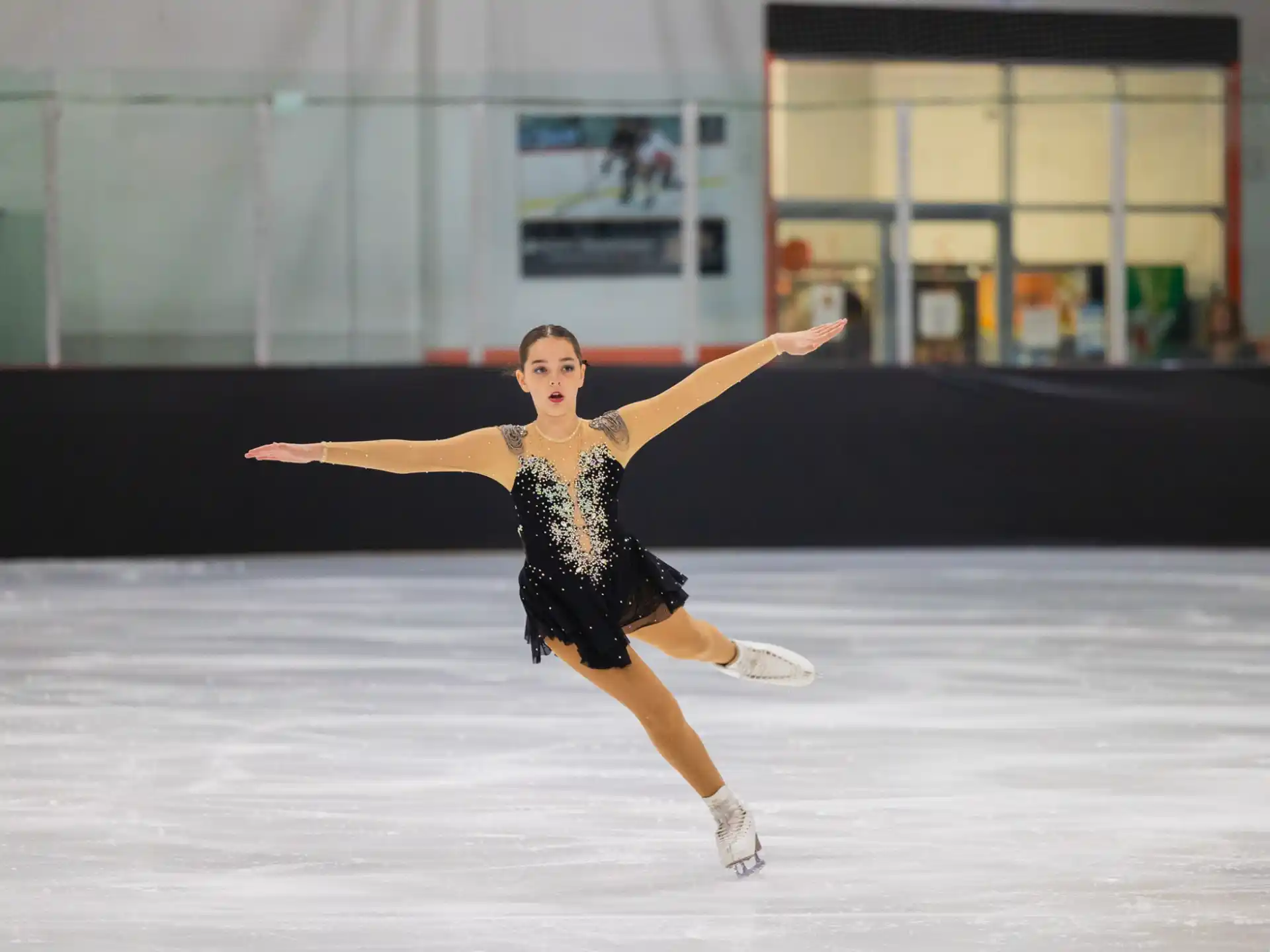 a person ice skating