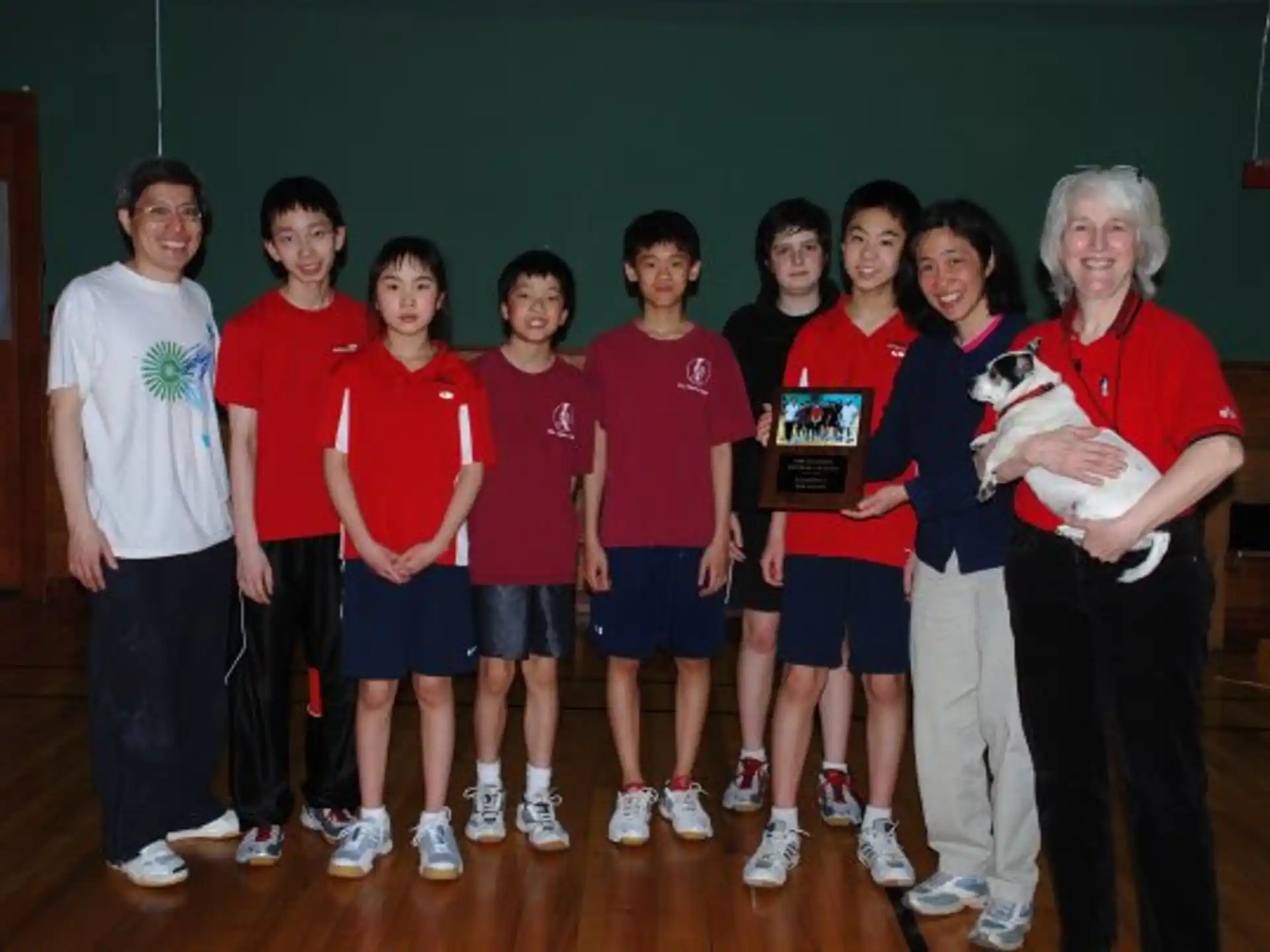 a group of people posing for a photo
