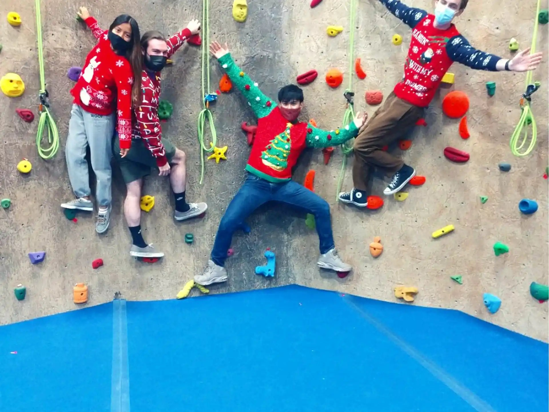 a group of people playing a game