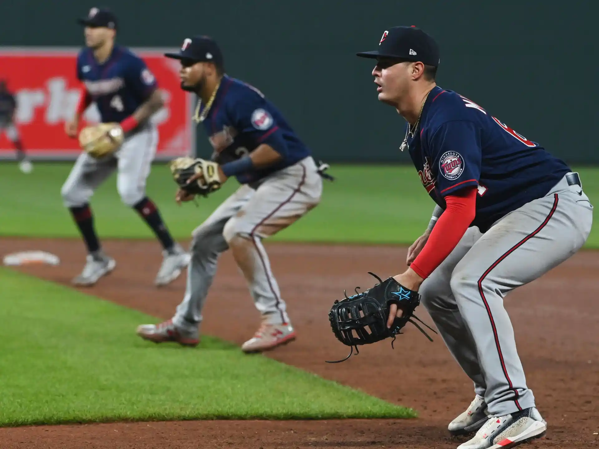 baseball players on a field