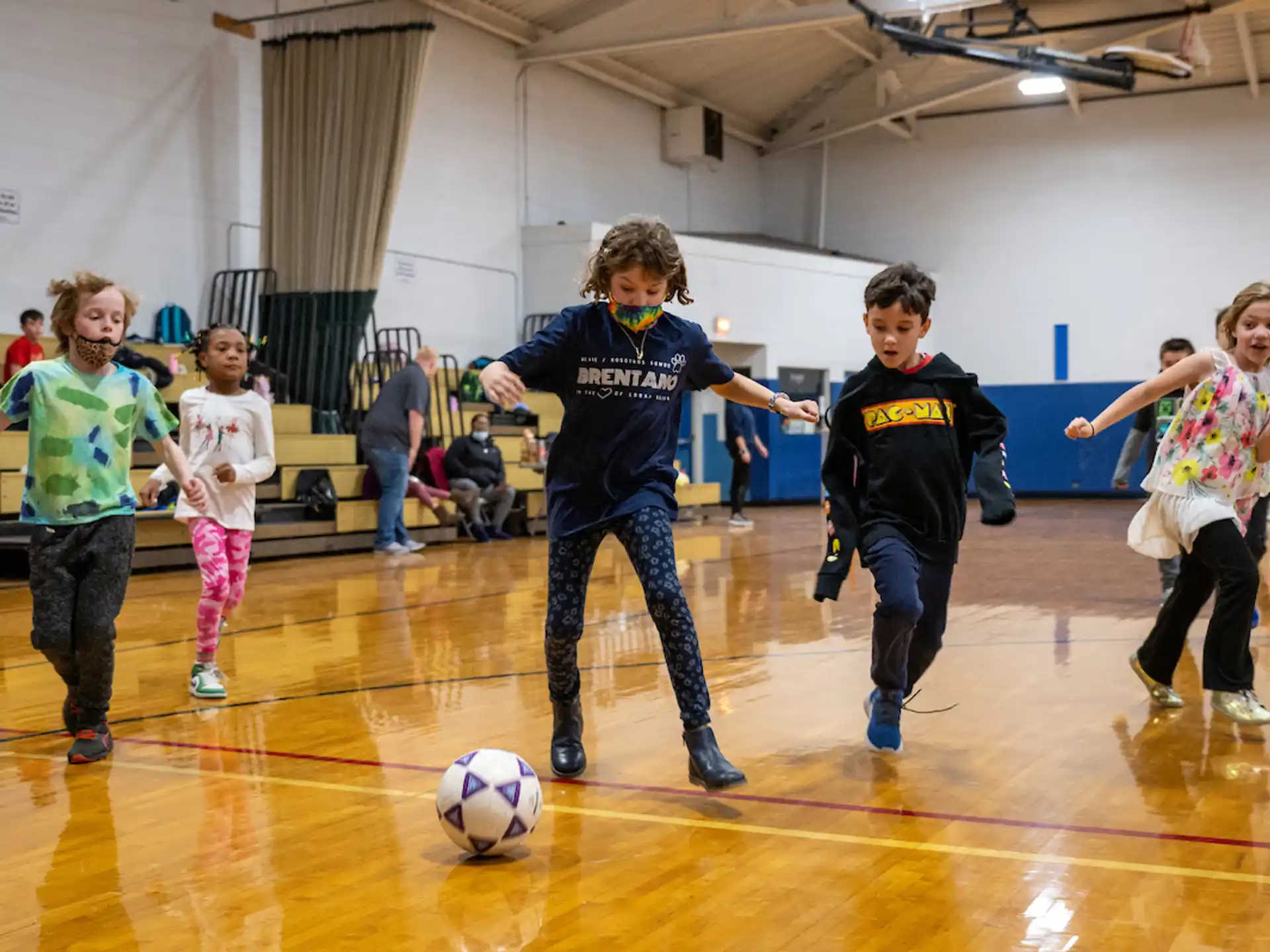 a group of children playing a game