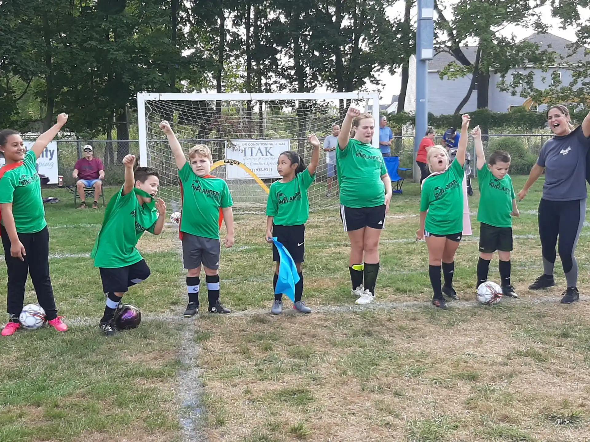 a group of people in a field
