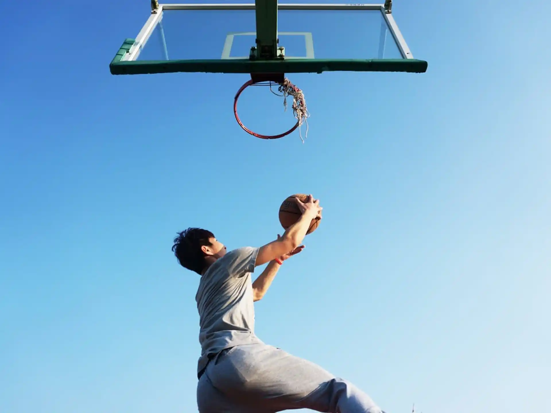 a man playing basketball